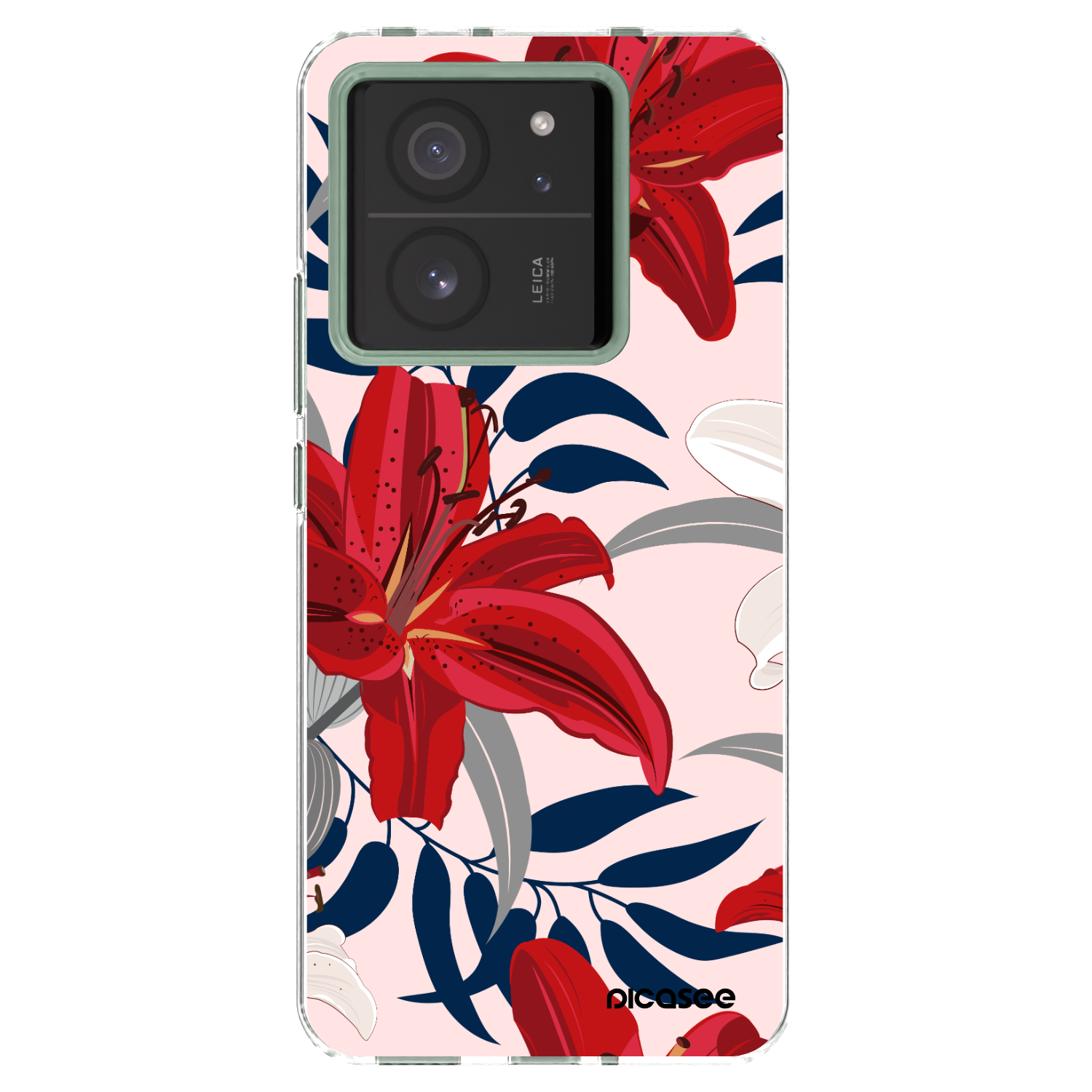 Picasee silikonski prozorni ovitek za Xiaomi 13T Pro - Red Lily