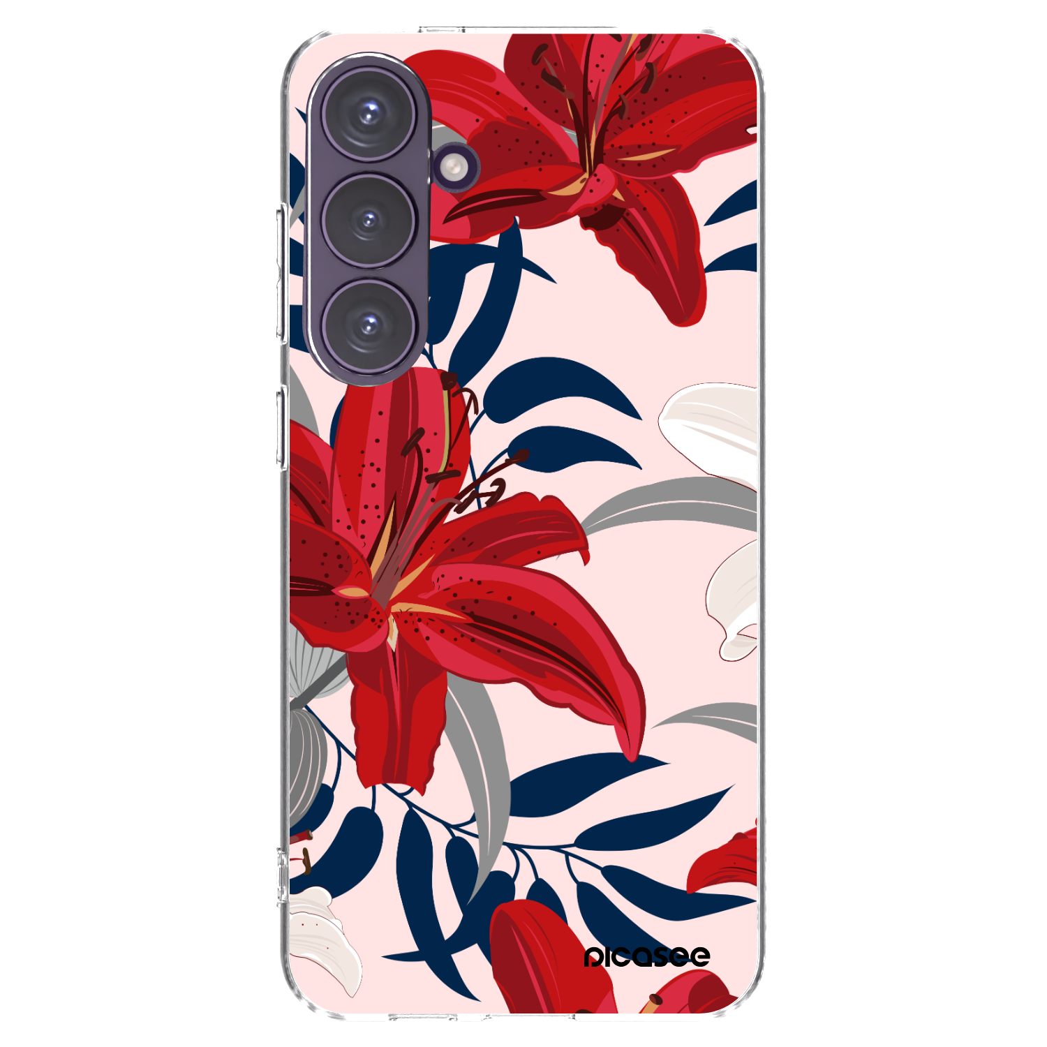 Picasee silikonski prozorni ovitek za Samsung Galaxy S24+ S926B 5G - Red Lily