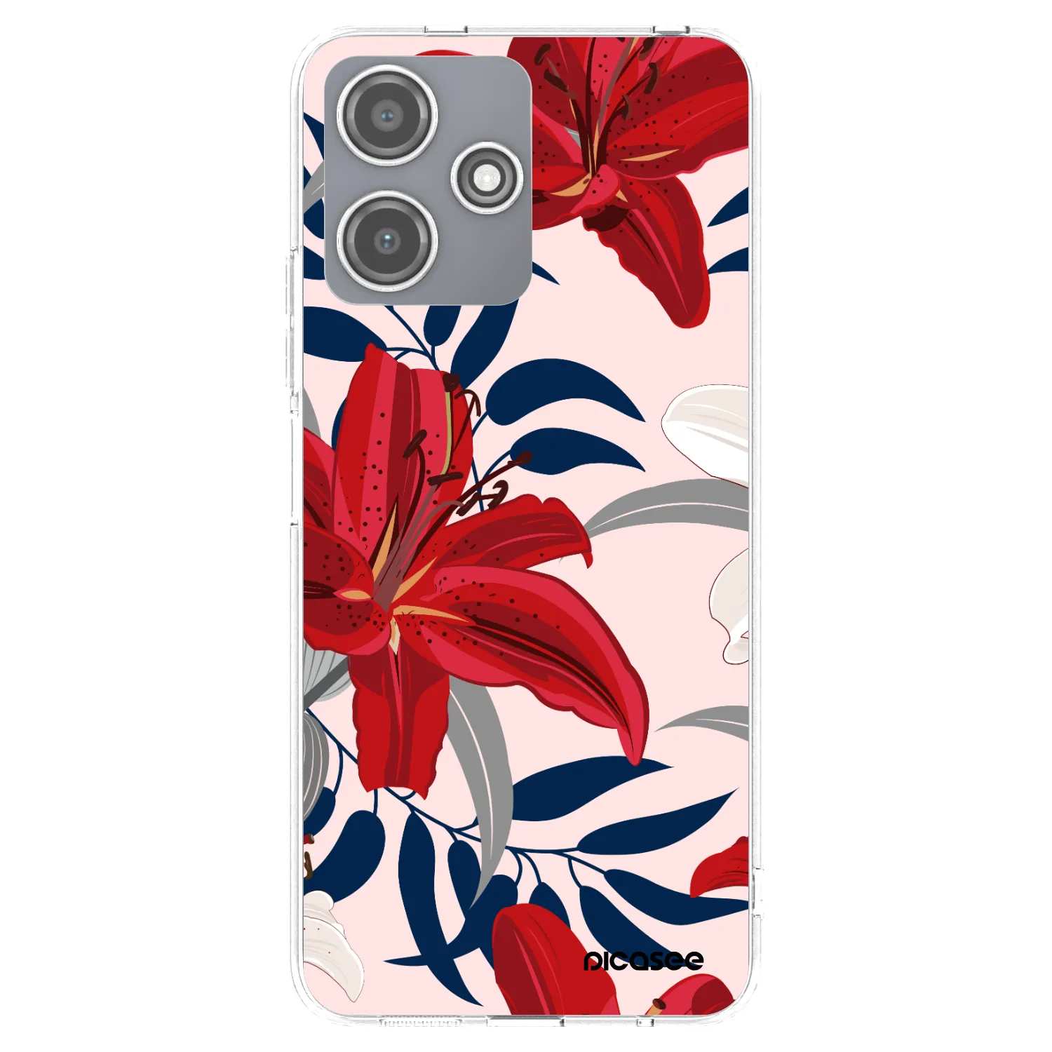 Picasee silikonski prozorni ovitek za Xiaomi Redmi 12 5G - Red Lily