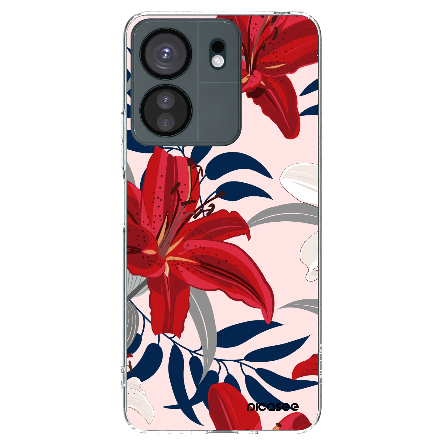 Picasee silikonski prozorni ovitek za Xiaomi Redmi 13C 4G - Red Lily