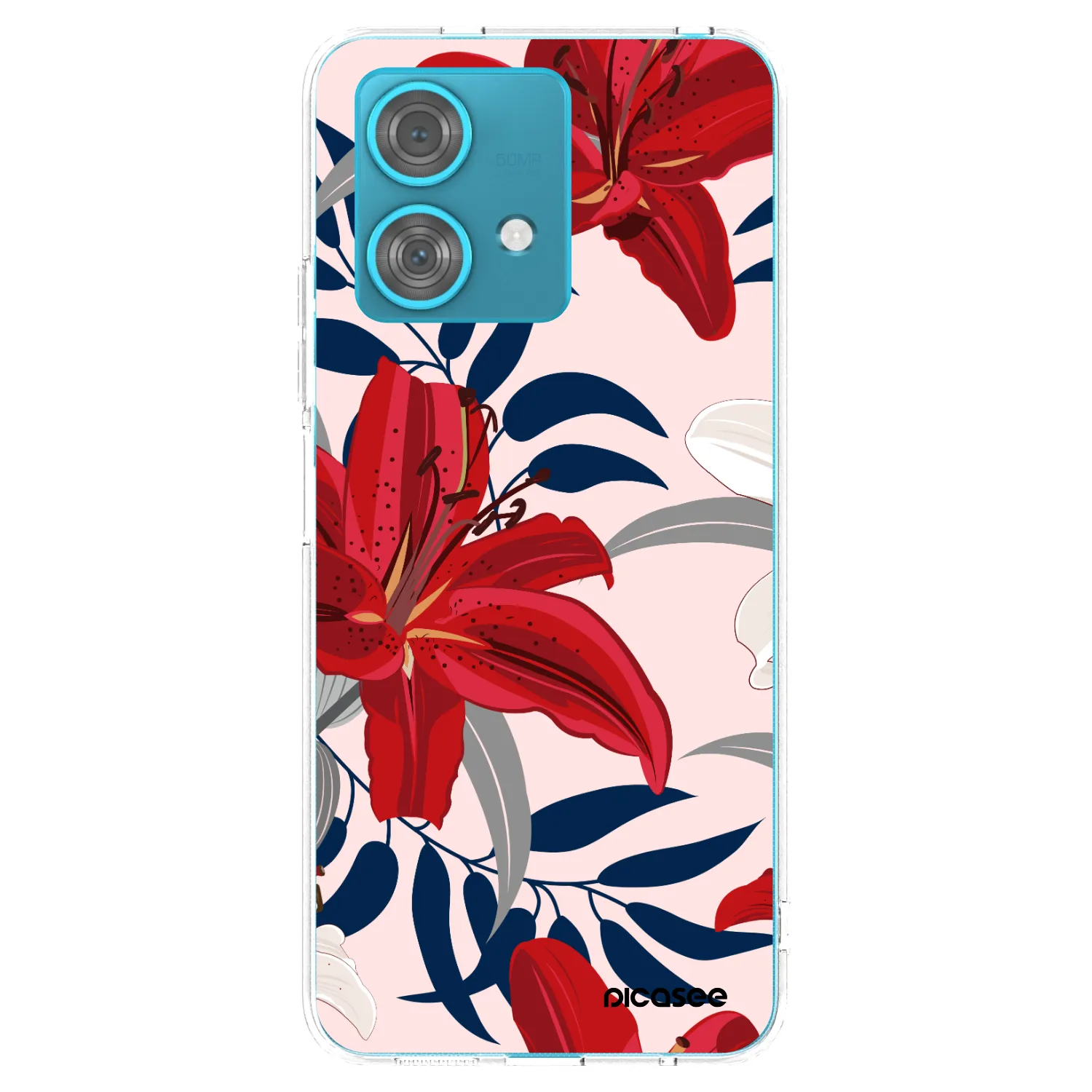 Picasee silikonski prozorni ovitek za Motorola Edge 40 Neo - Red Lily