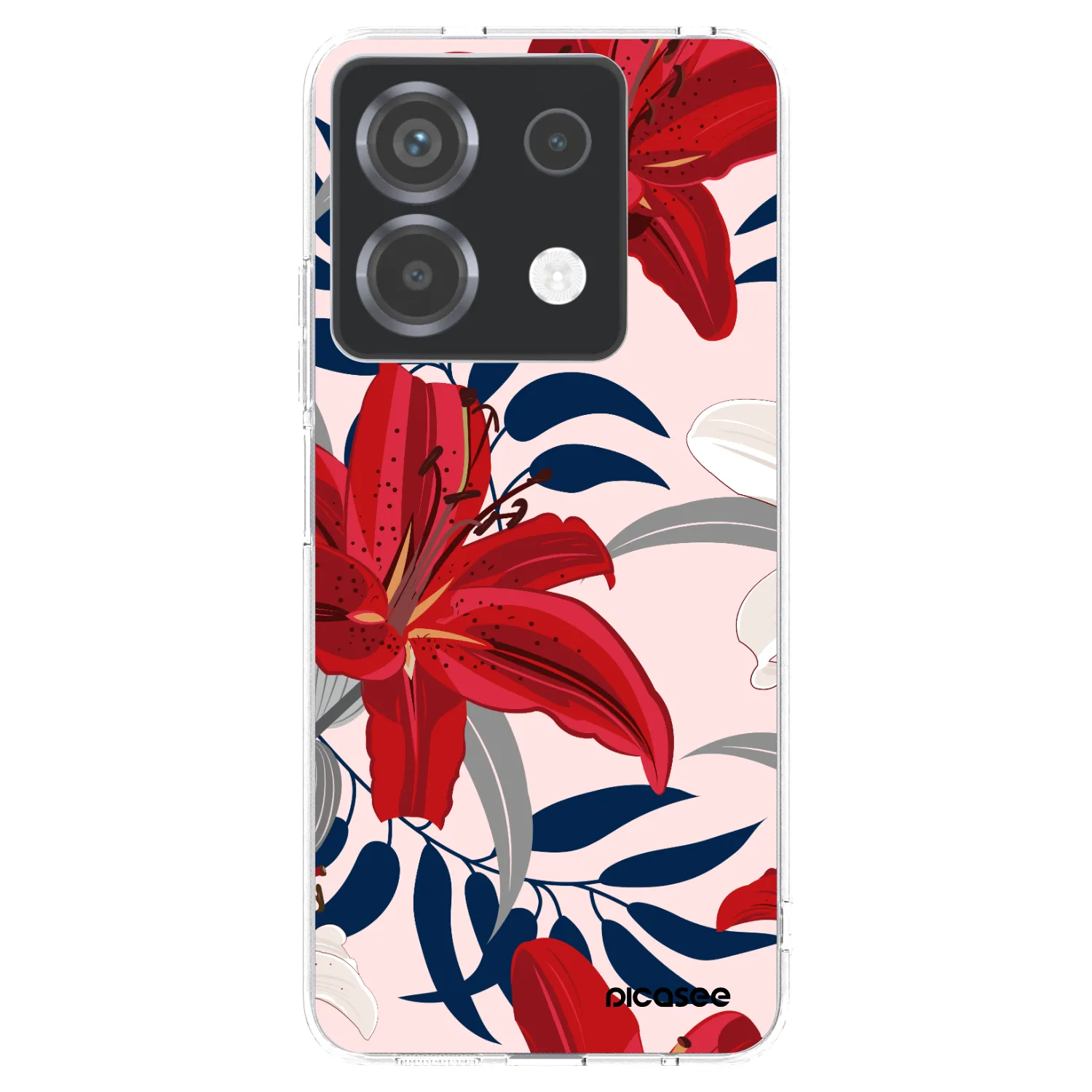 Picasee silikonski prozorni ovitek za Xiaomi Poco X6 - Red Lily