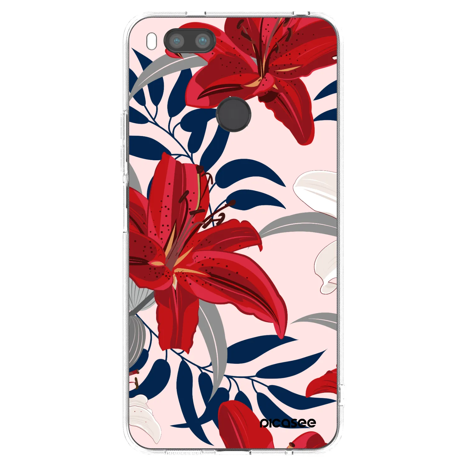 Picasee silikonski prozorni ovitek za Xiaomi Mi A1 Global - Red Lily