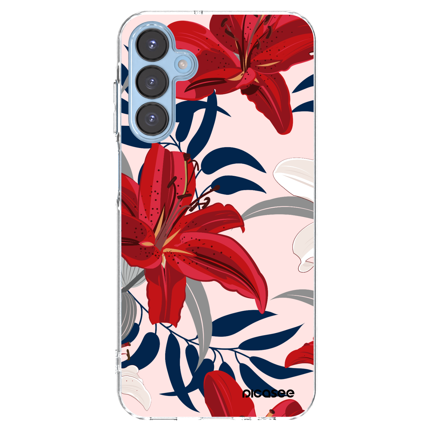 Picasee silikonski prozorni ovitek za Samsung Galaxy A15 A156B 5G - Red Lily