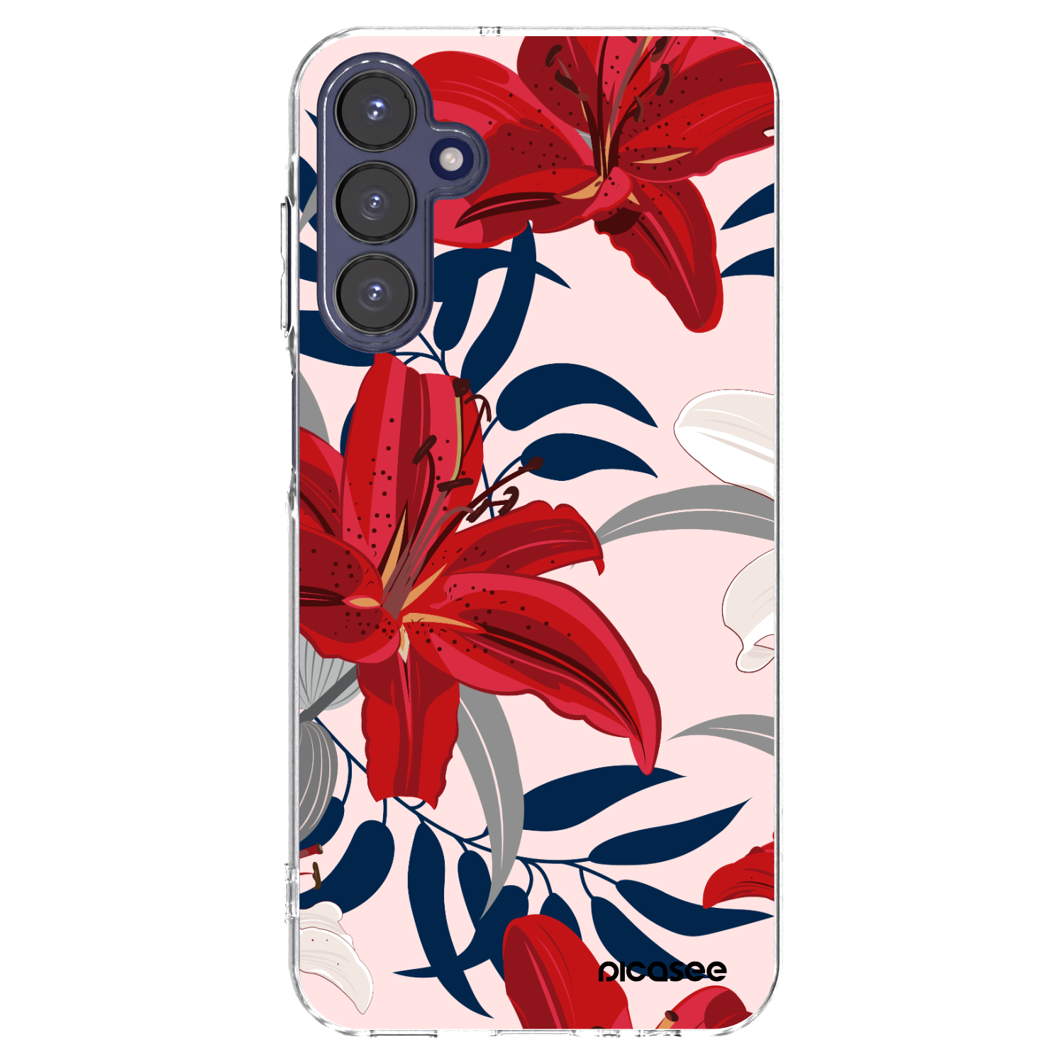 Picasee silikonski prozorni ovitek za Samsung Galaxy A15 A155F 4G - Red Lily