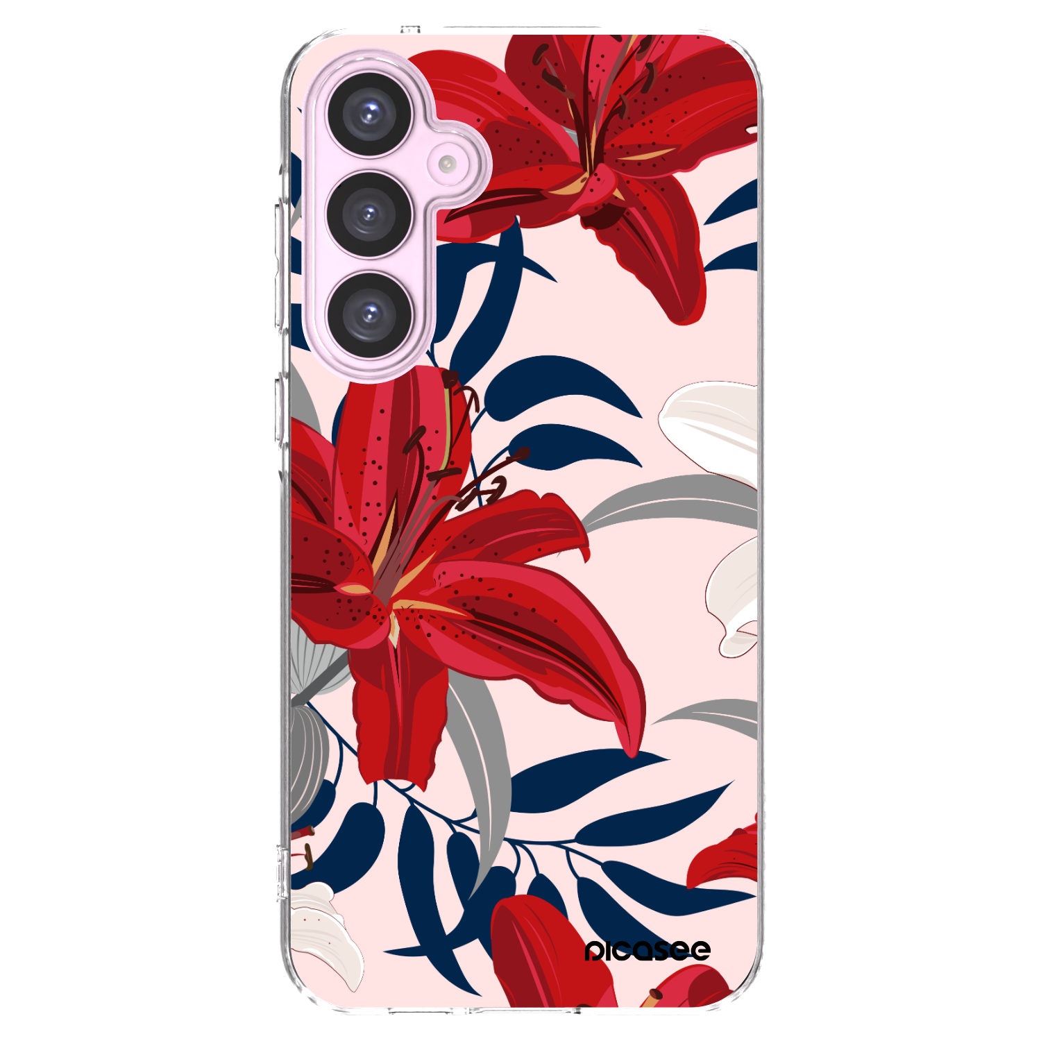 Picasee silikonski prozorni ovitek za Samsung Galaxy A55 5G A556B - Red Lily