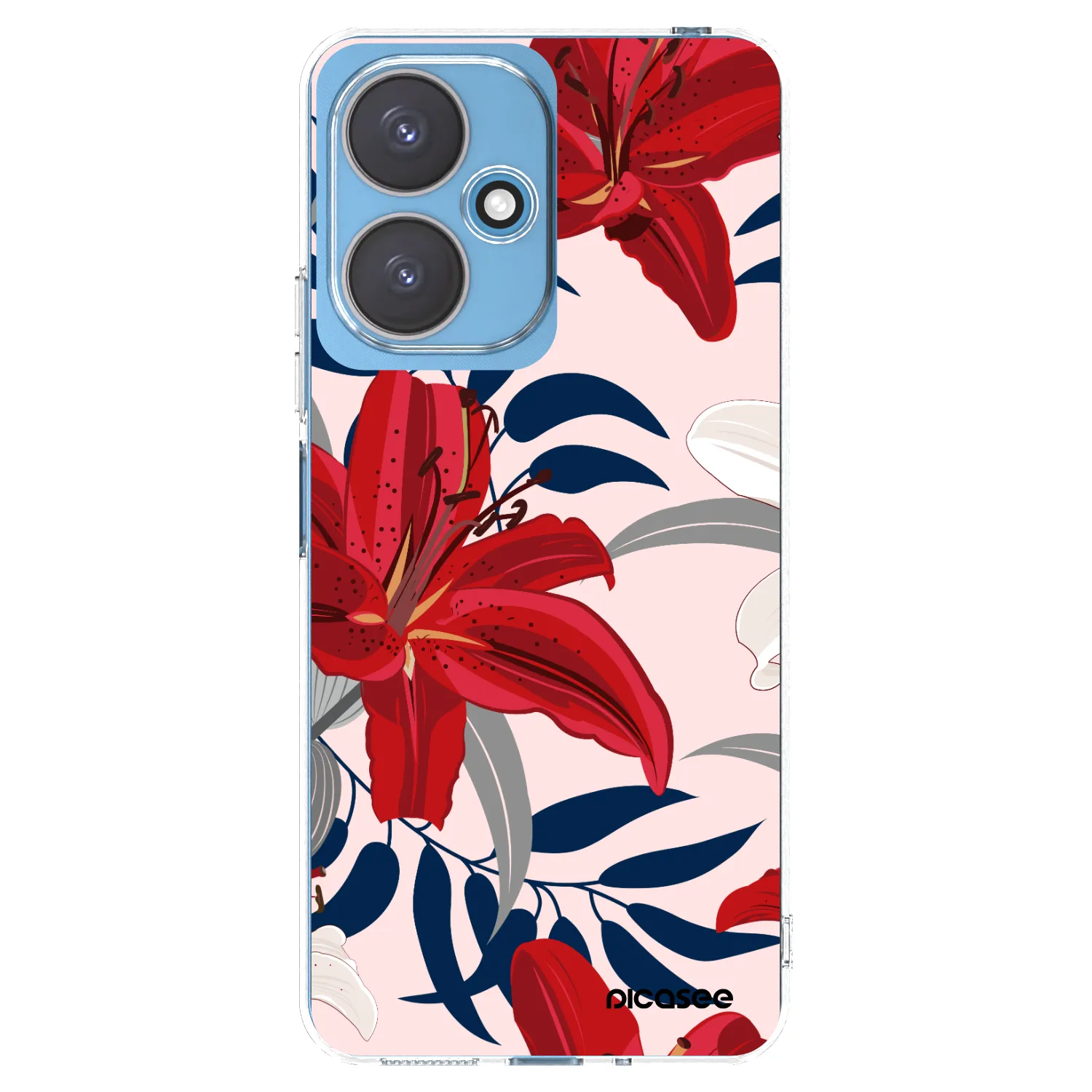 Picasee silikonski prozorni ovitek za Xiaomi Redmi 13C 5G - Red Lily