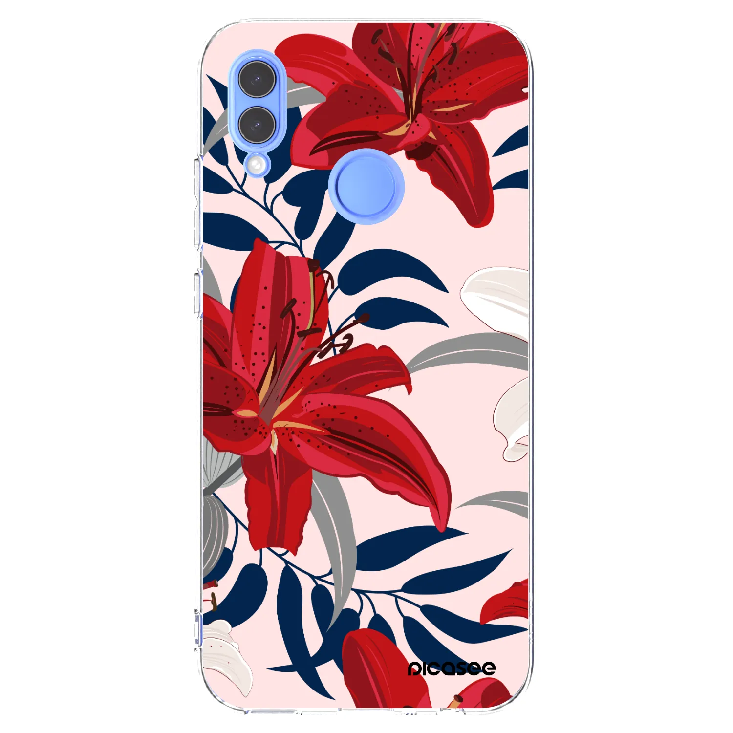 Picasee silikonski prozorni ovitek za Huawei P Smart 2019 - Red Lily