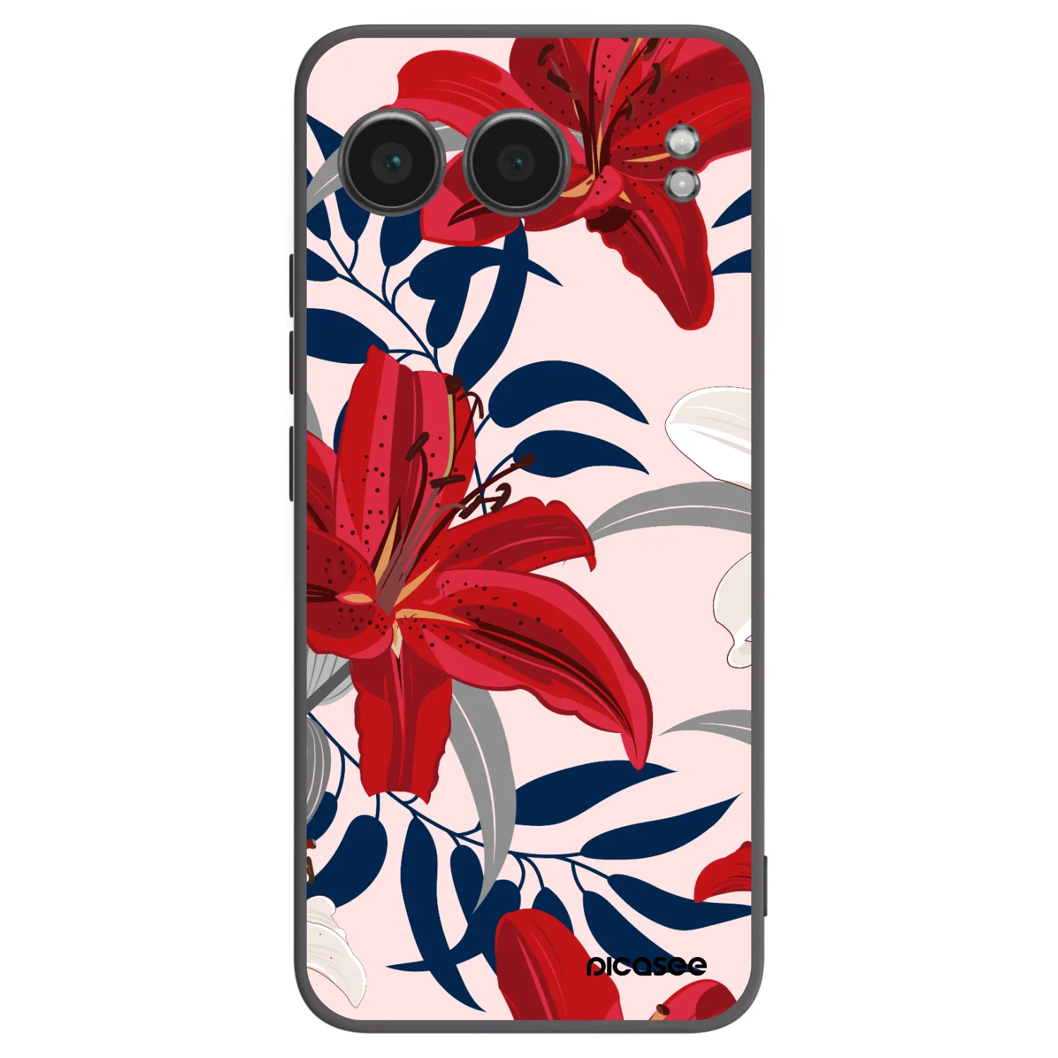 Picasee silikonski črni ovitek za OnePlus Nord 4 - Red Lily