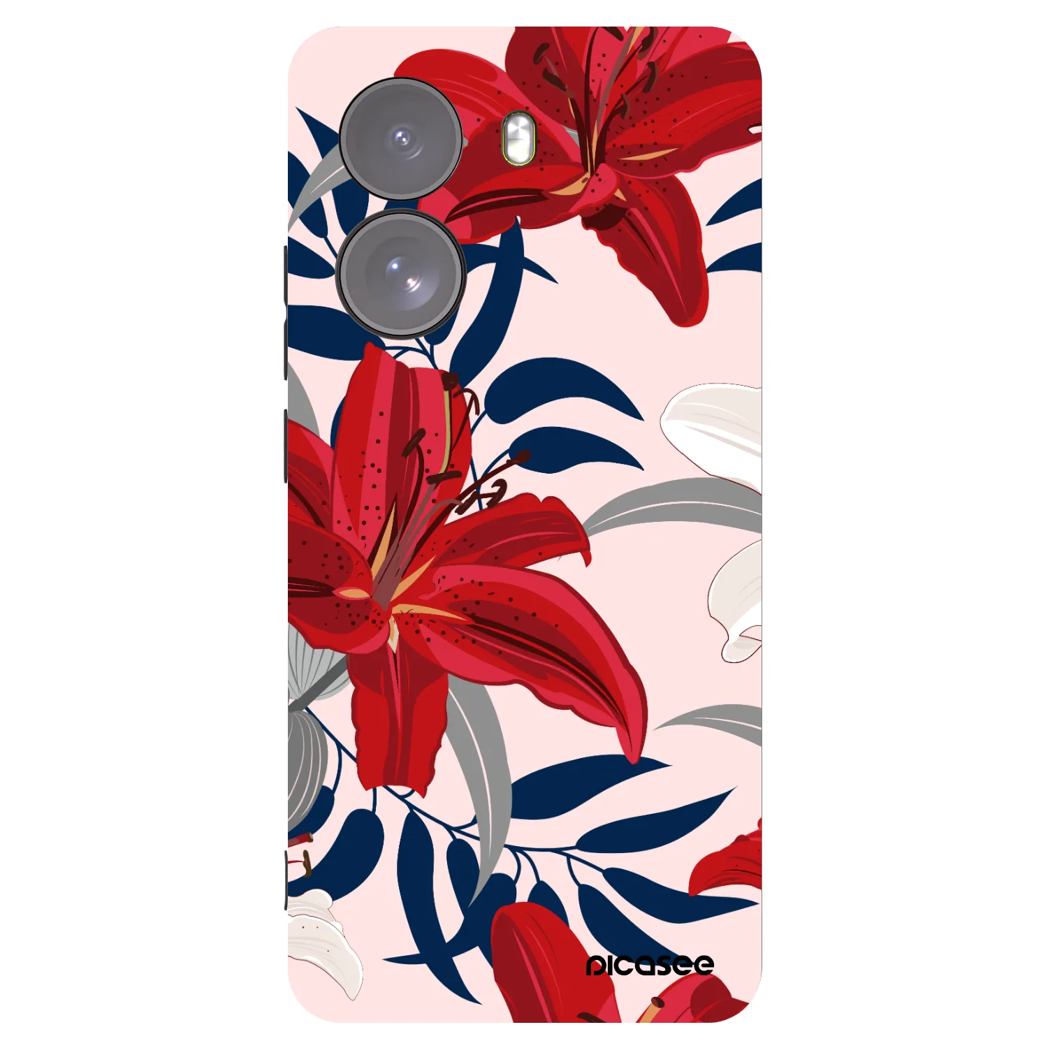 Picasee silikonski črni ovitek za Xiaomi Poco X7 - Red Lily