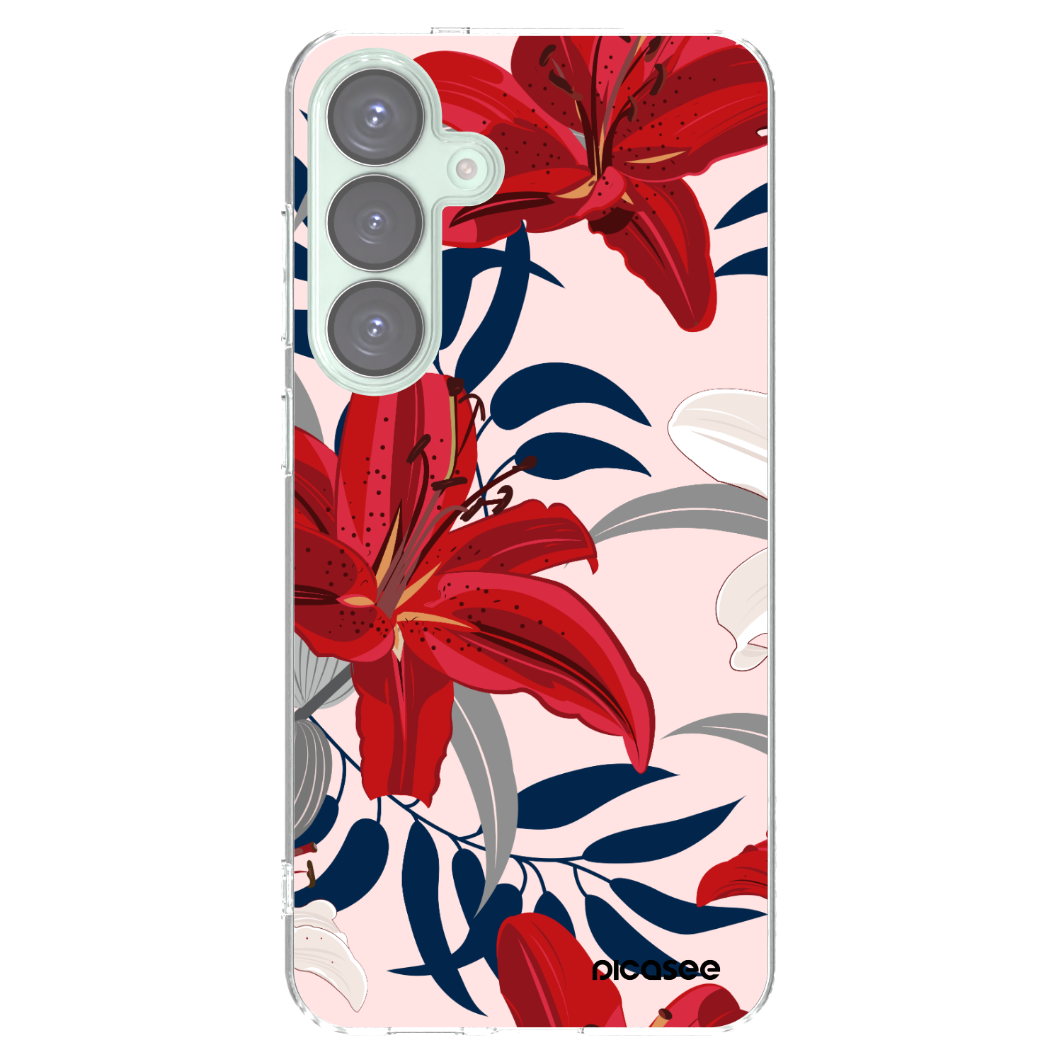 Picasee silikonski prozorni ovitek za Samsung Galaxy S25+ 5G - Red Lily