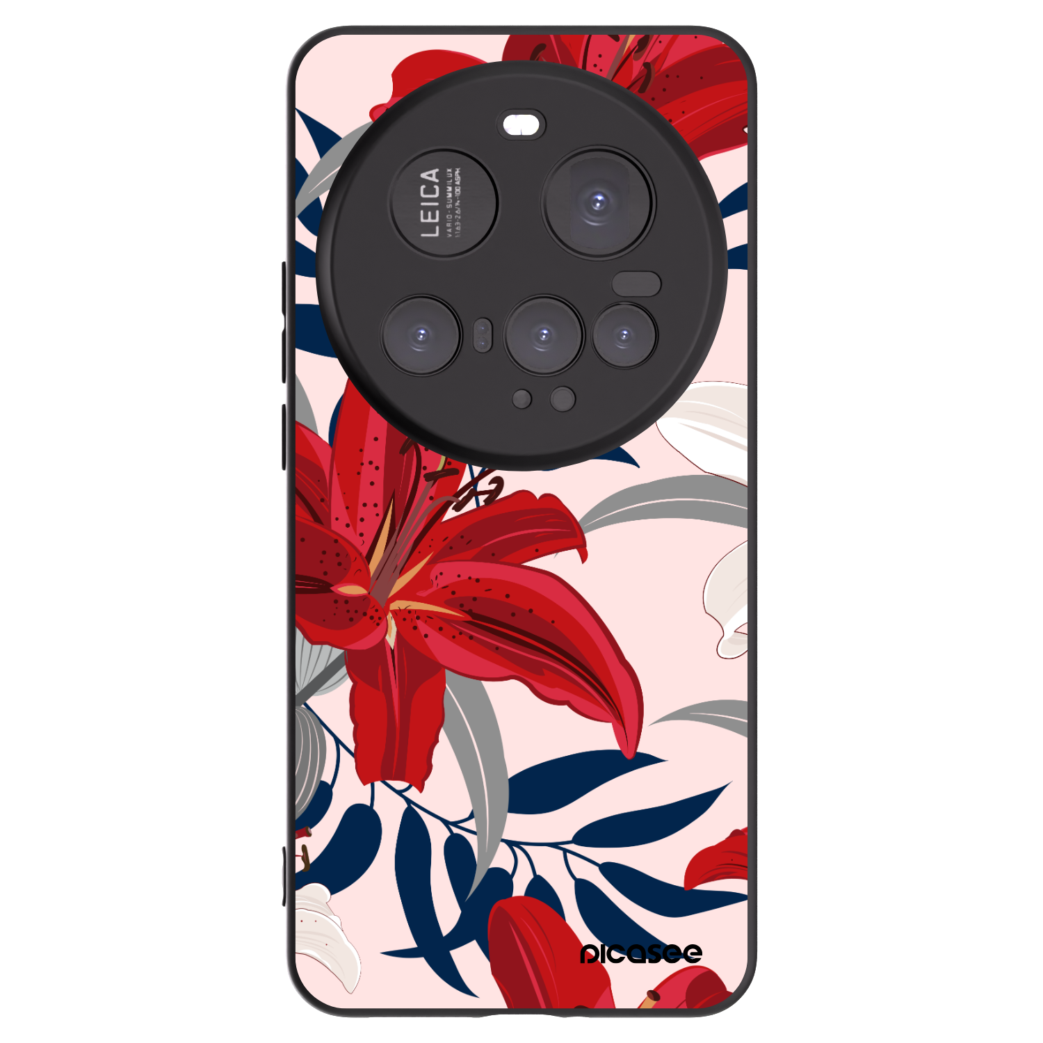 Picasee silikonski črni ovitek za Xiaomi 15 Ultra - Red Lily
