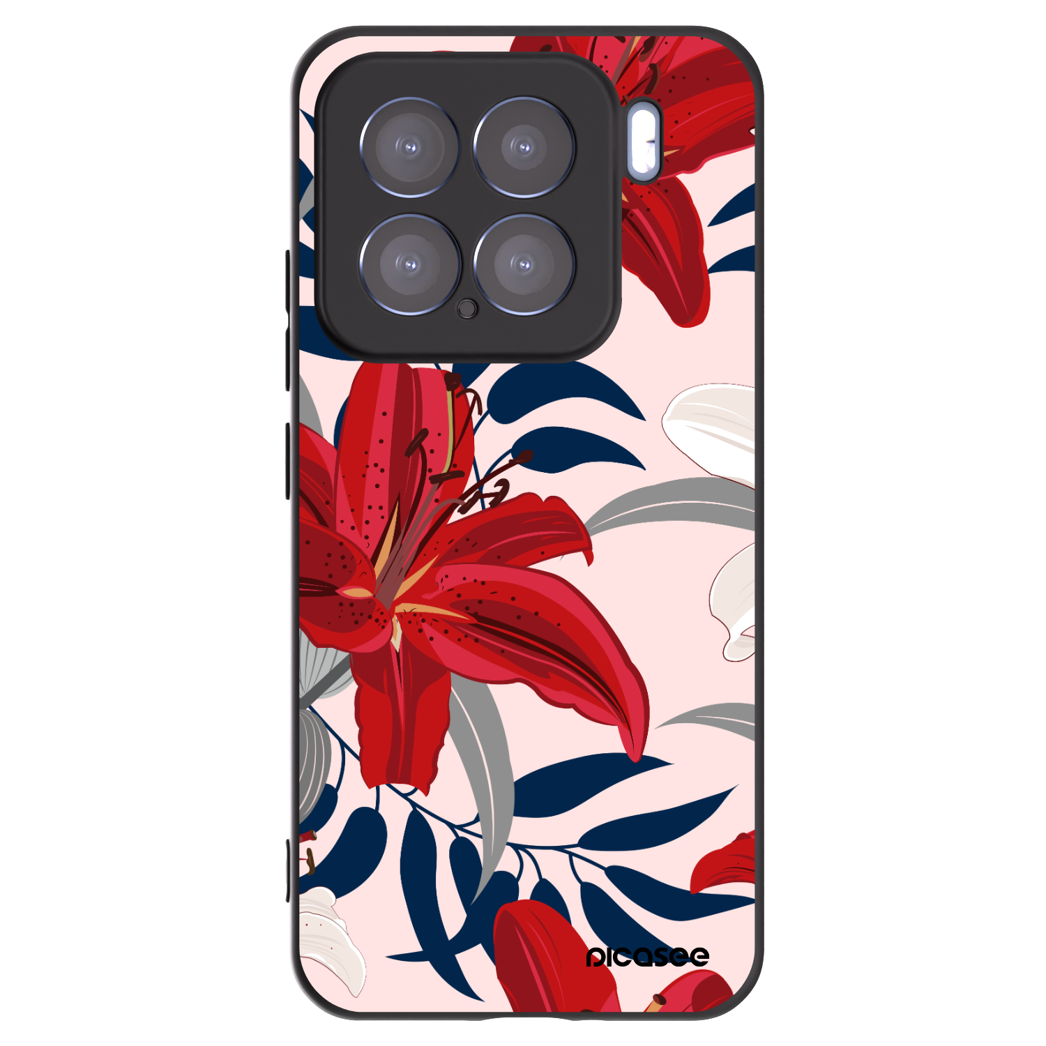 Picasee silikonski črni ovitek za Xiaomi 15 - Red Lily