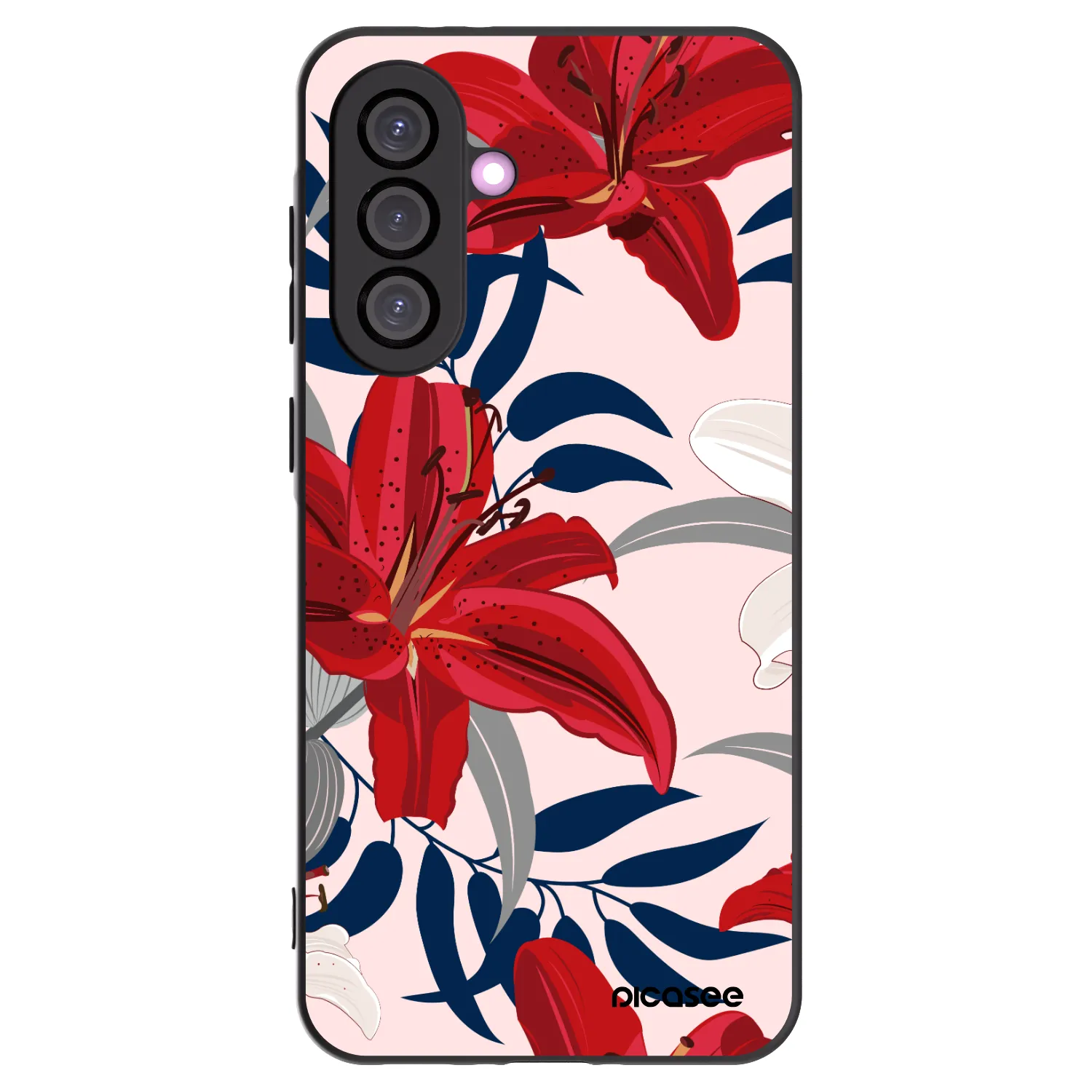 Picasee silikonski črni ovitek za Samsung Galaxy A56 5G A566B - Red Lily