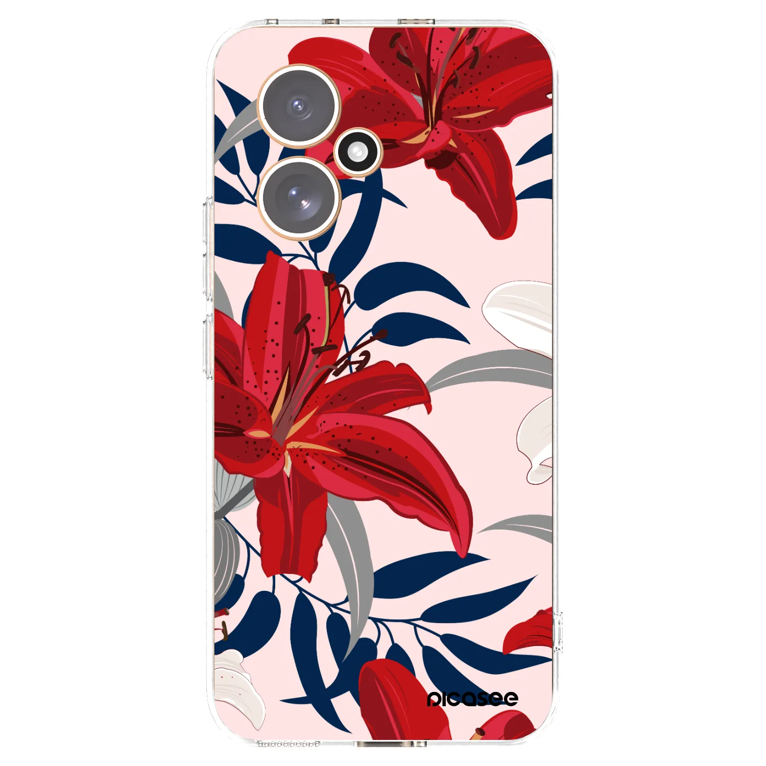 Picasee silikonski prozorni ovitek za Honor 400 5G - Red Lily