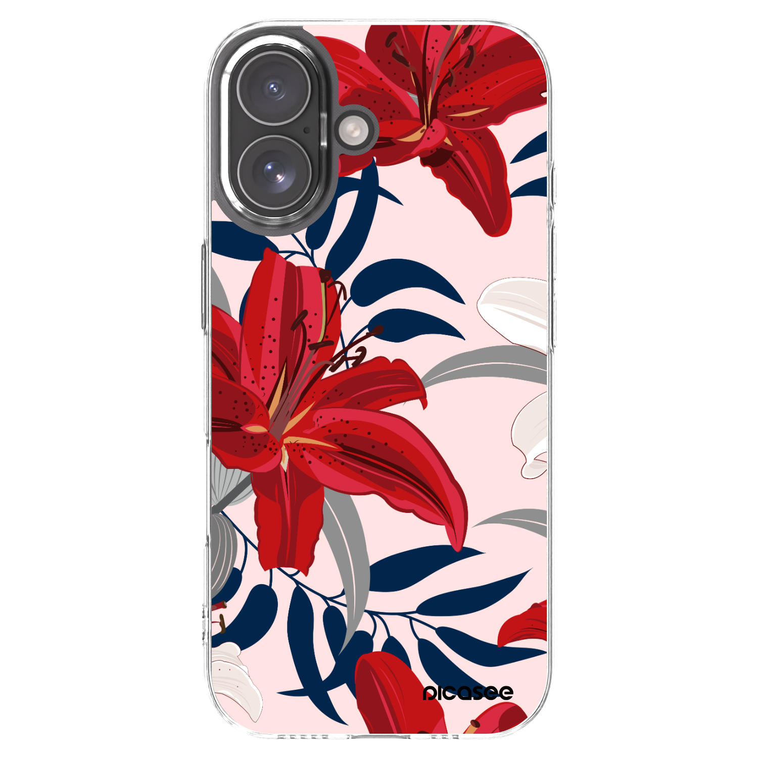 Picasee silikonski prozorni ovitek za Apple iPhone 17 - Red Lily