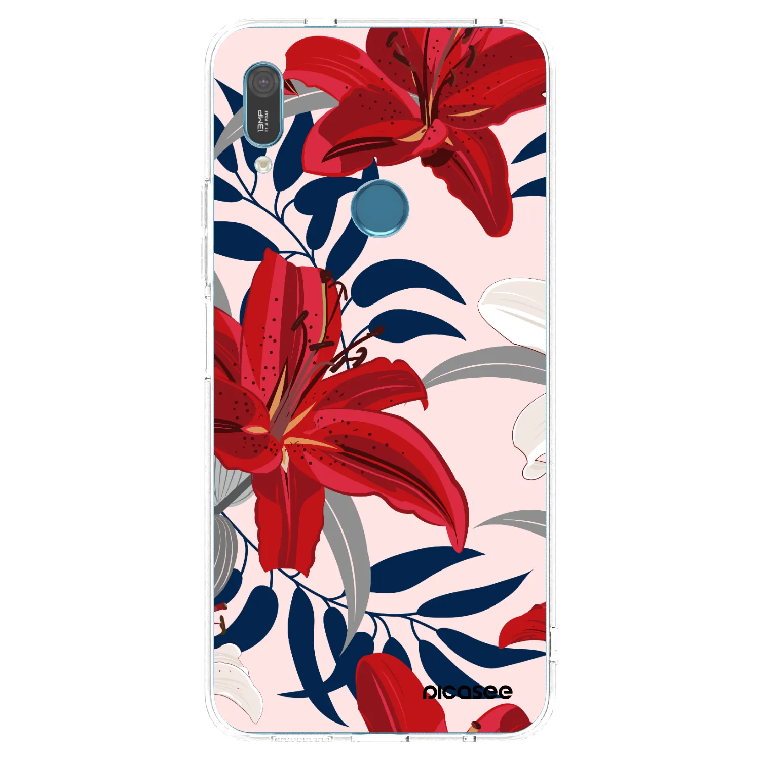 Picasee silikonski prozorni ovitek za Huawei Y6 2019 - Red Lily