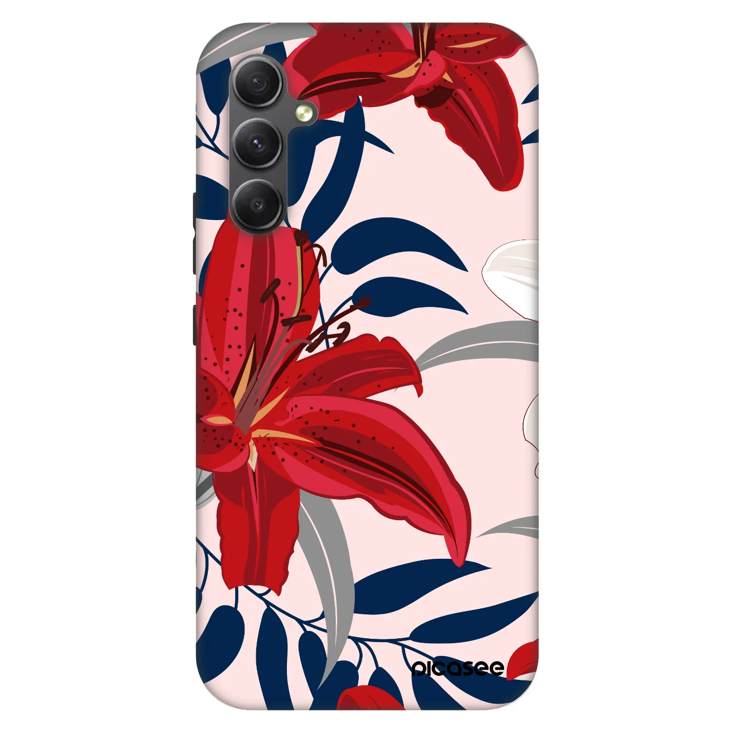 Picasee Fashion Case za Samsung Galaxy A34 5G A346B - Red Lily