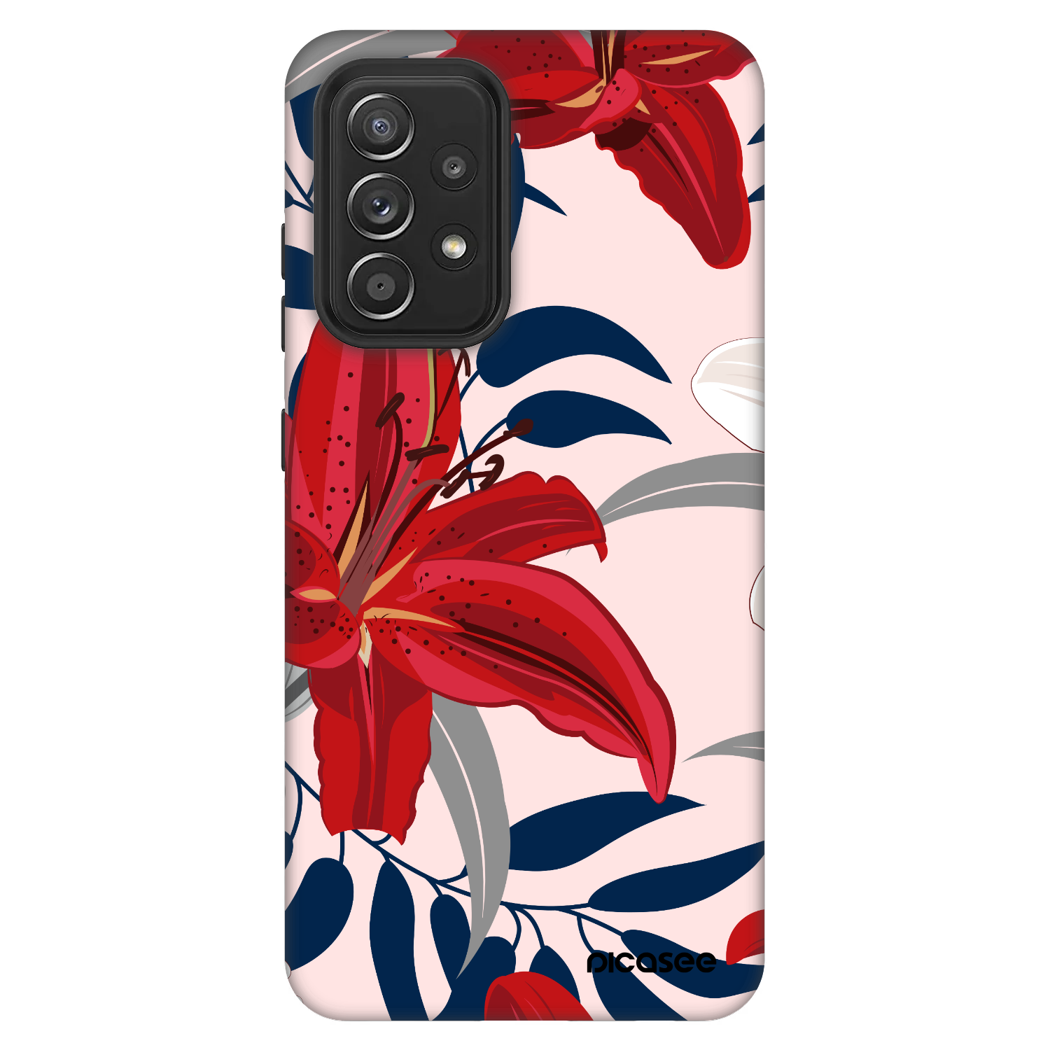 Picasee Fashion Case za Samsung Galaxy A52 5G A525F - Red Lily