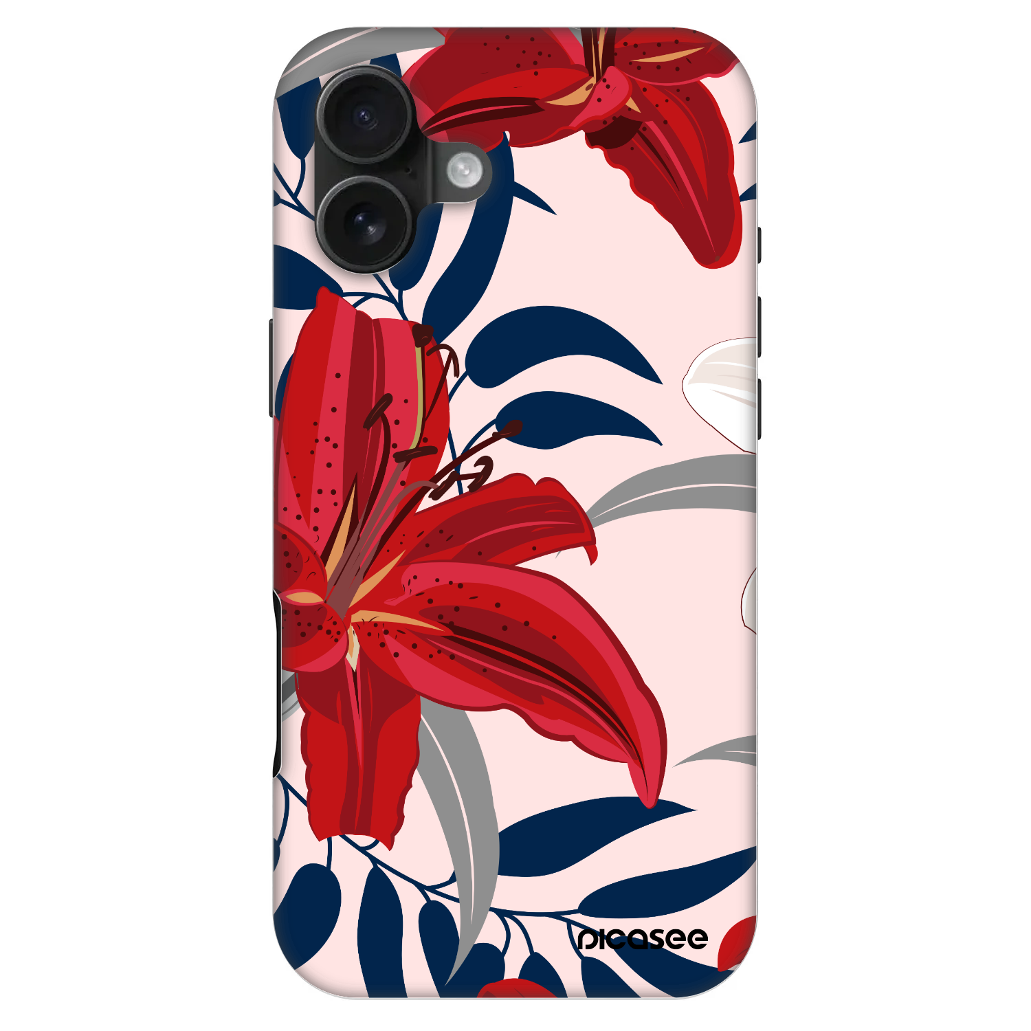 Picasee Fashion Case MagSafe za Apple iPhone 16 Plus - Red Lily