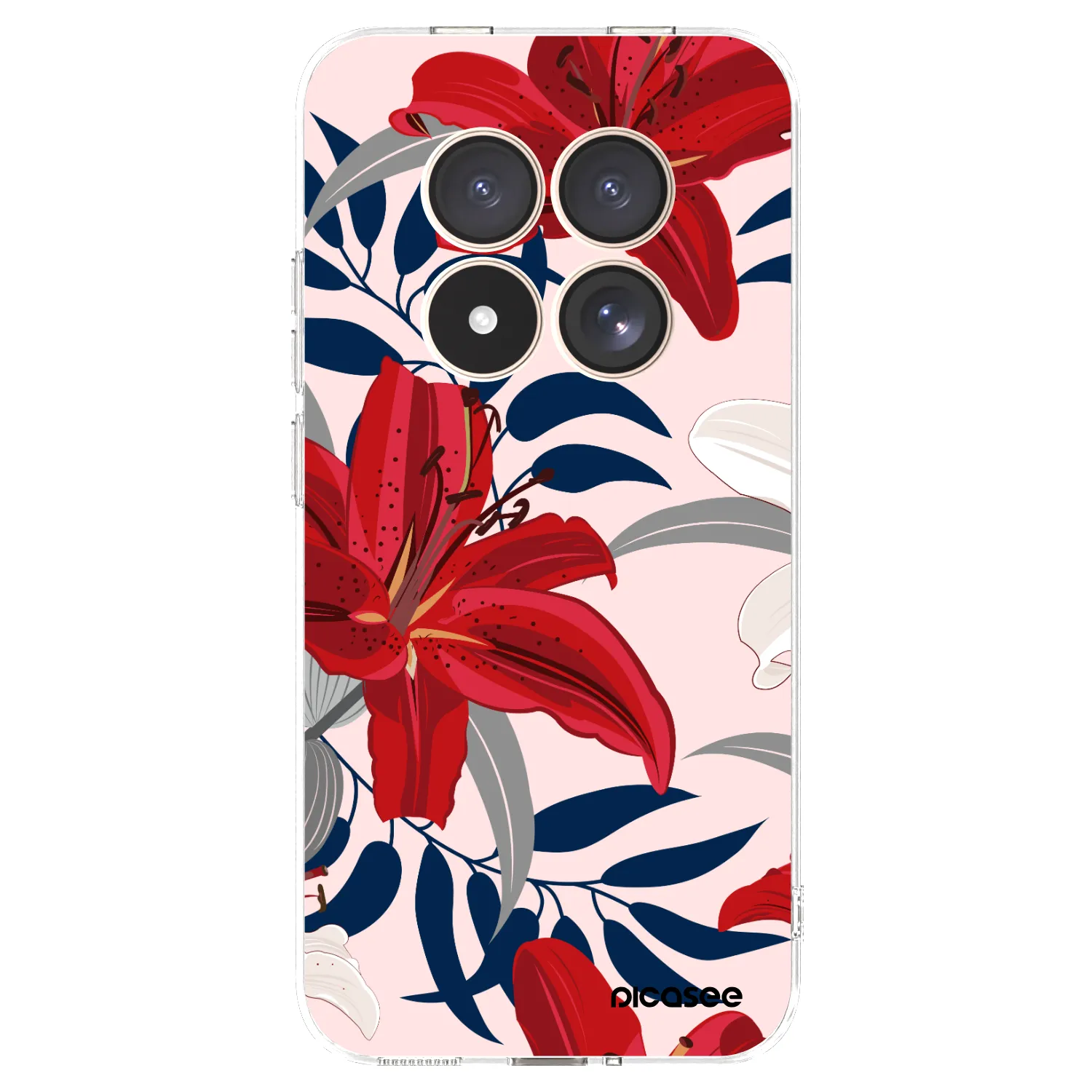 Picasee silikonski prozorni ovitek za Xiaomi Redmi Note 15 Pro 4G - Red Lily
