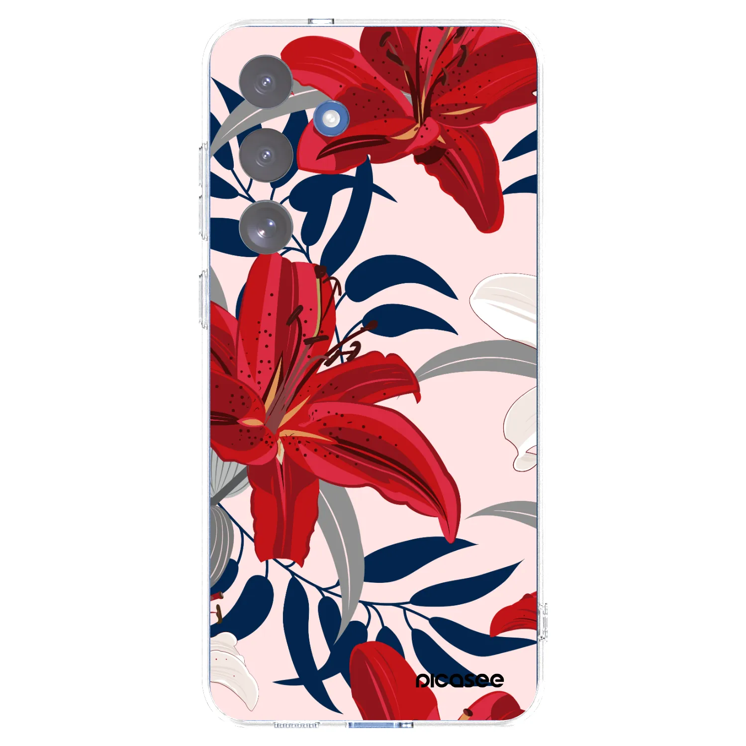 Picasee silikonski prozorni ovitek za Samsung Galaxy S25 FE 5G - Red Lily