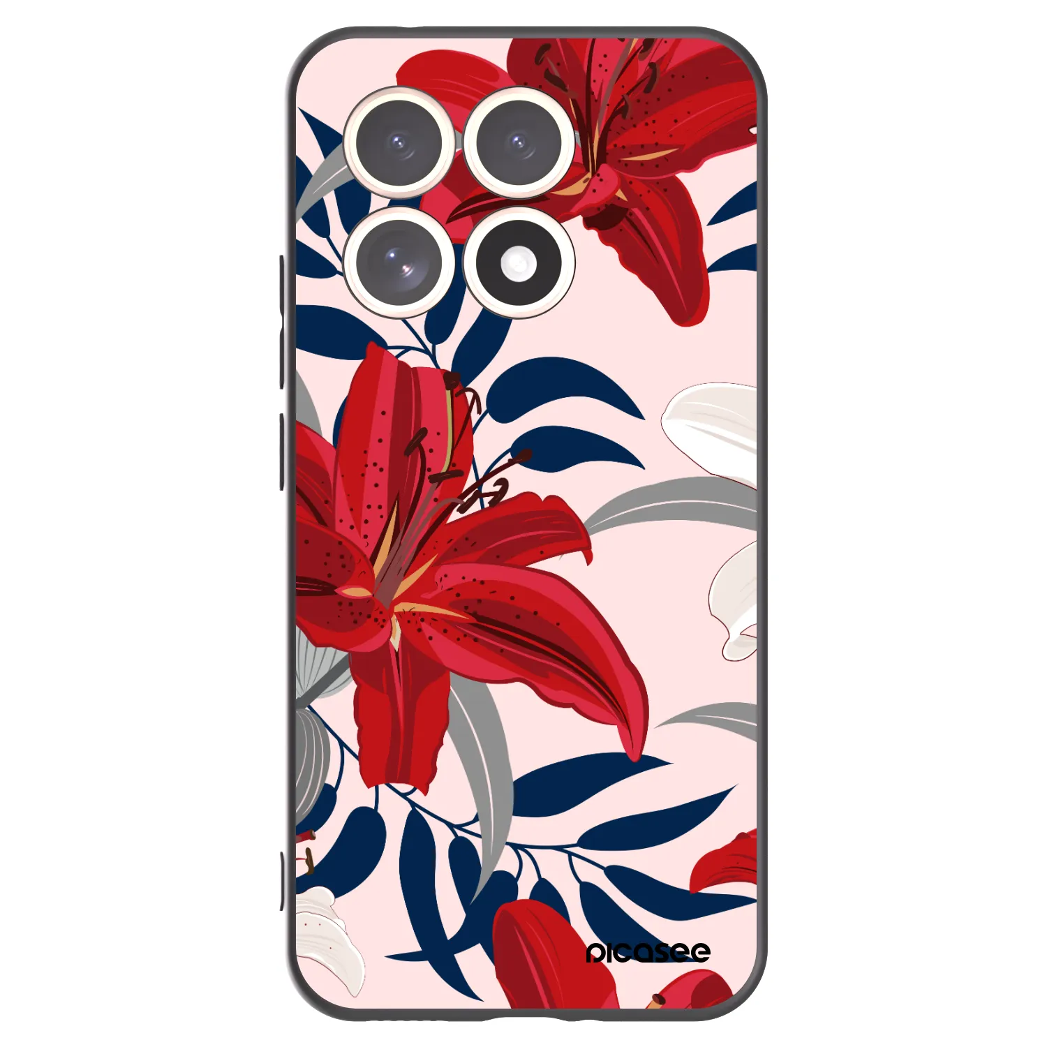 Picasee silikonski črni ovitek za Xiaomi 15T - Red Lily