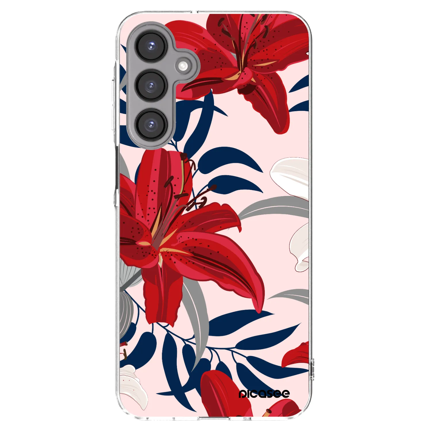 Picasee silikonski prozorni ovitek za Samsung Galaxy A16 4G - Red Lily