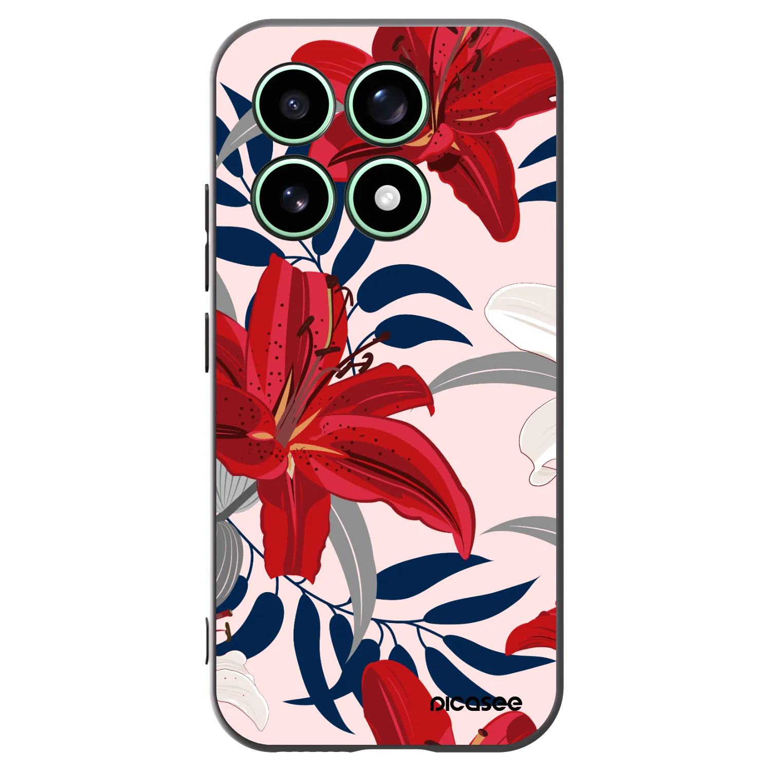 Picasee silikonski črni ovitek za Xiaomi 17 - Red Lily