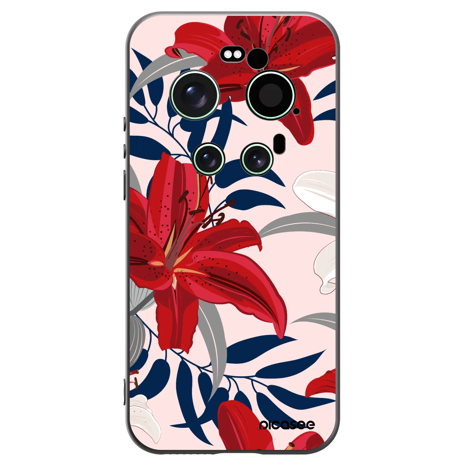 Picasee silikonski črni ovitek za Xiaomi 17 Ultra - Red Lily