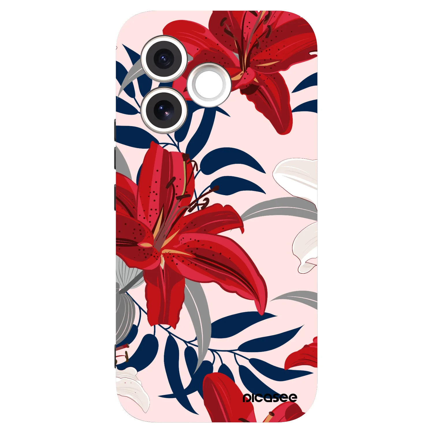 Picasee silikonski črni ovitek za Honor 600 Lite - Red Lily