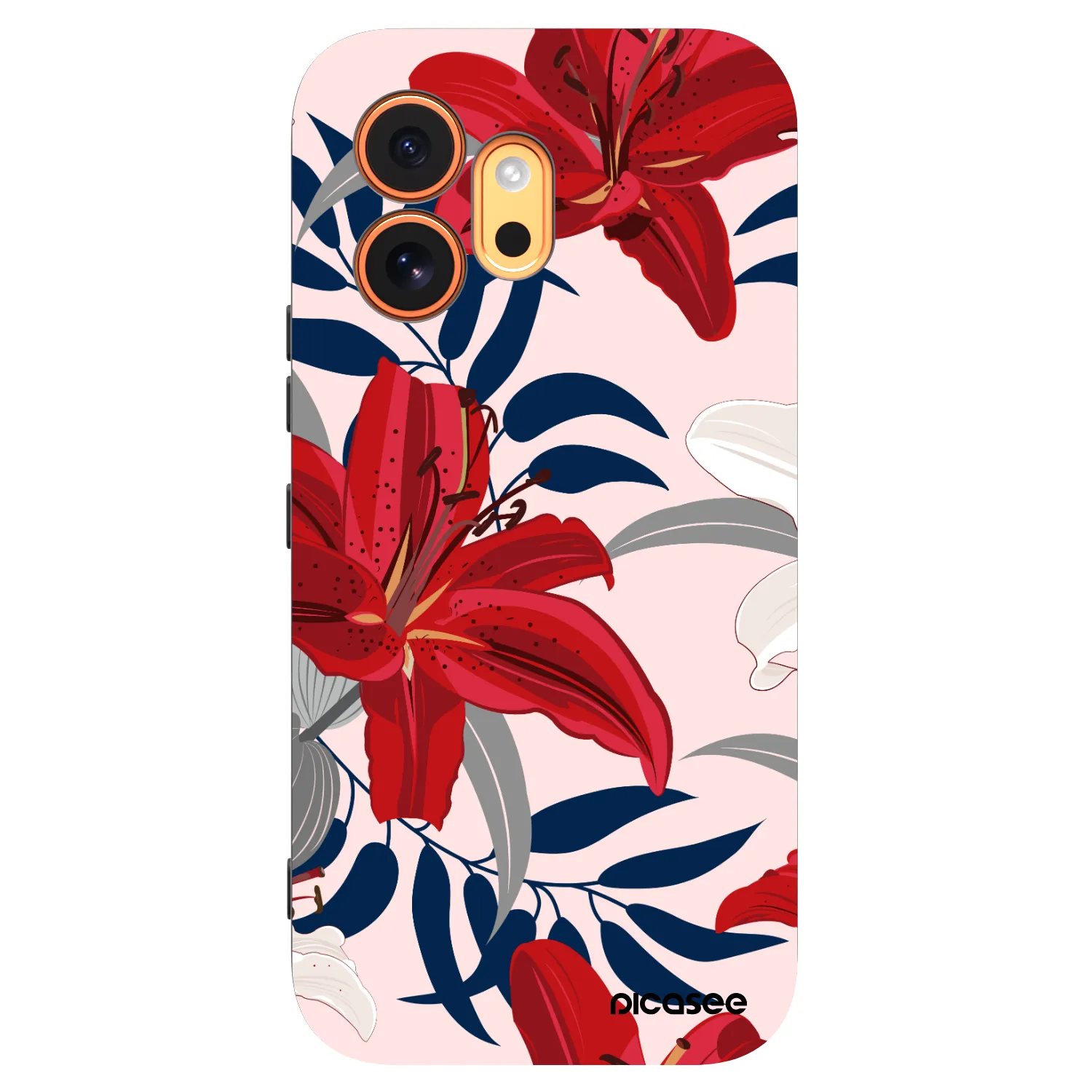 Picasee silikonski črni ovitek za Honor 600 - Red Lily
