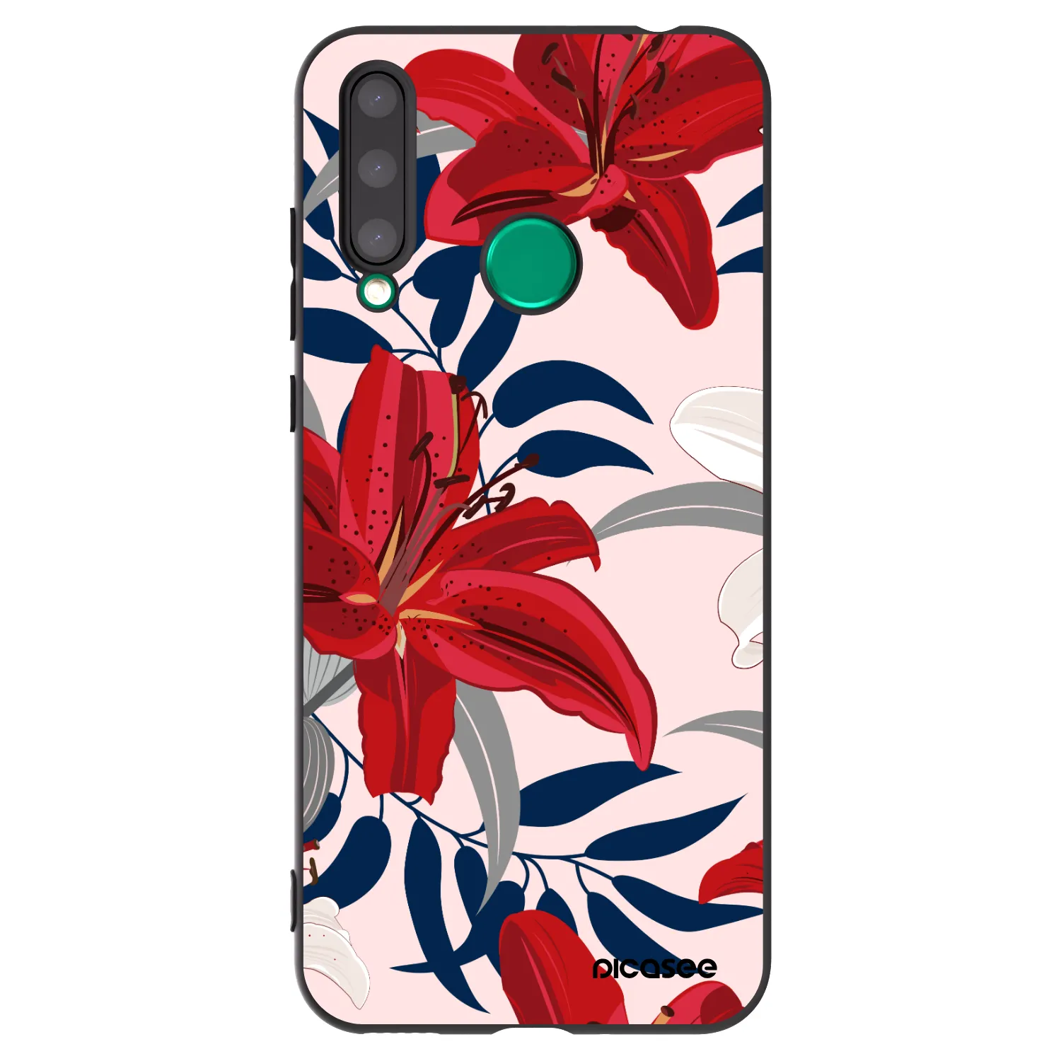 Picasee silikonski črni ovitek za Honor 20 Lite - Red Lily