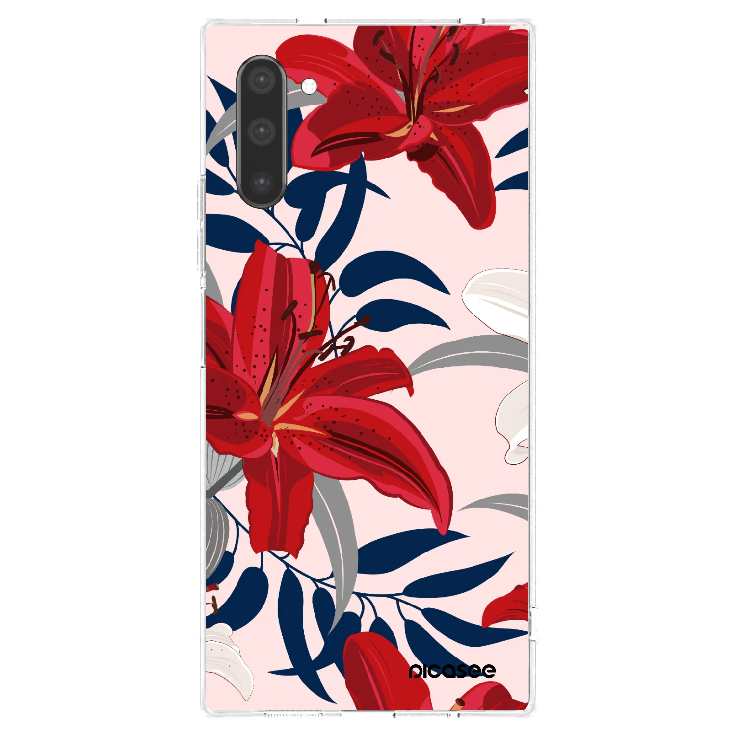 Picasee silikonski prozorni ovitek za Samsung Galaxy Note 10 N970F - Red Lily
