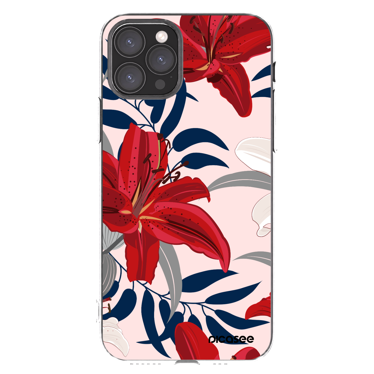 Picasee silikonski prozorni ovitek za Apple iPhone 11 Pro - Red Lily