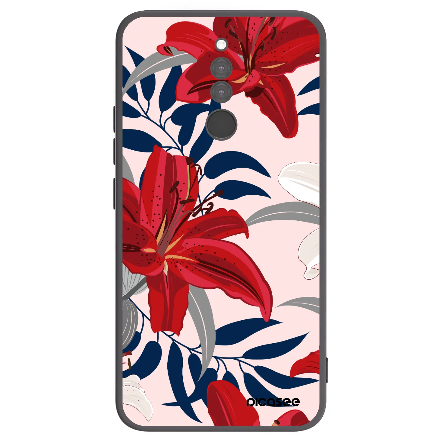 Picasee silikonski črni ovitek za Xiaomi Redmi 8 - Red Lily