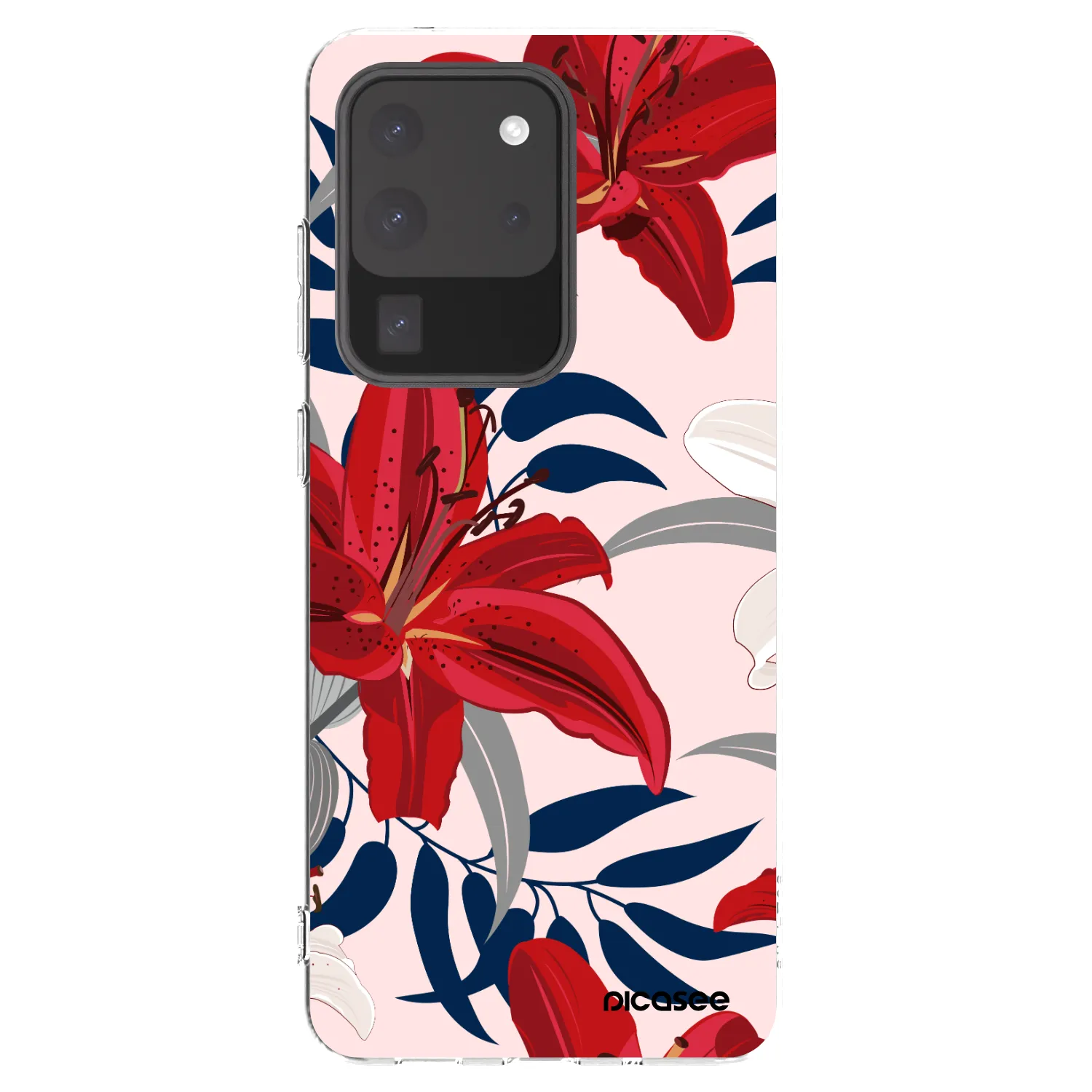 Picasee silikonski prozorni ovitek za Samsung Galaxy S20 Ultra 5G G988F - Red Lily