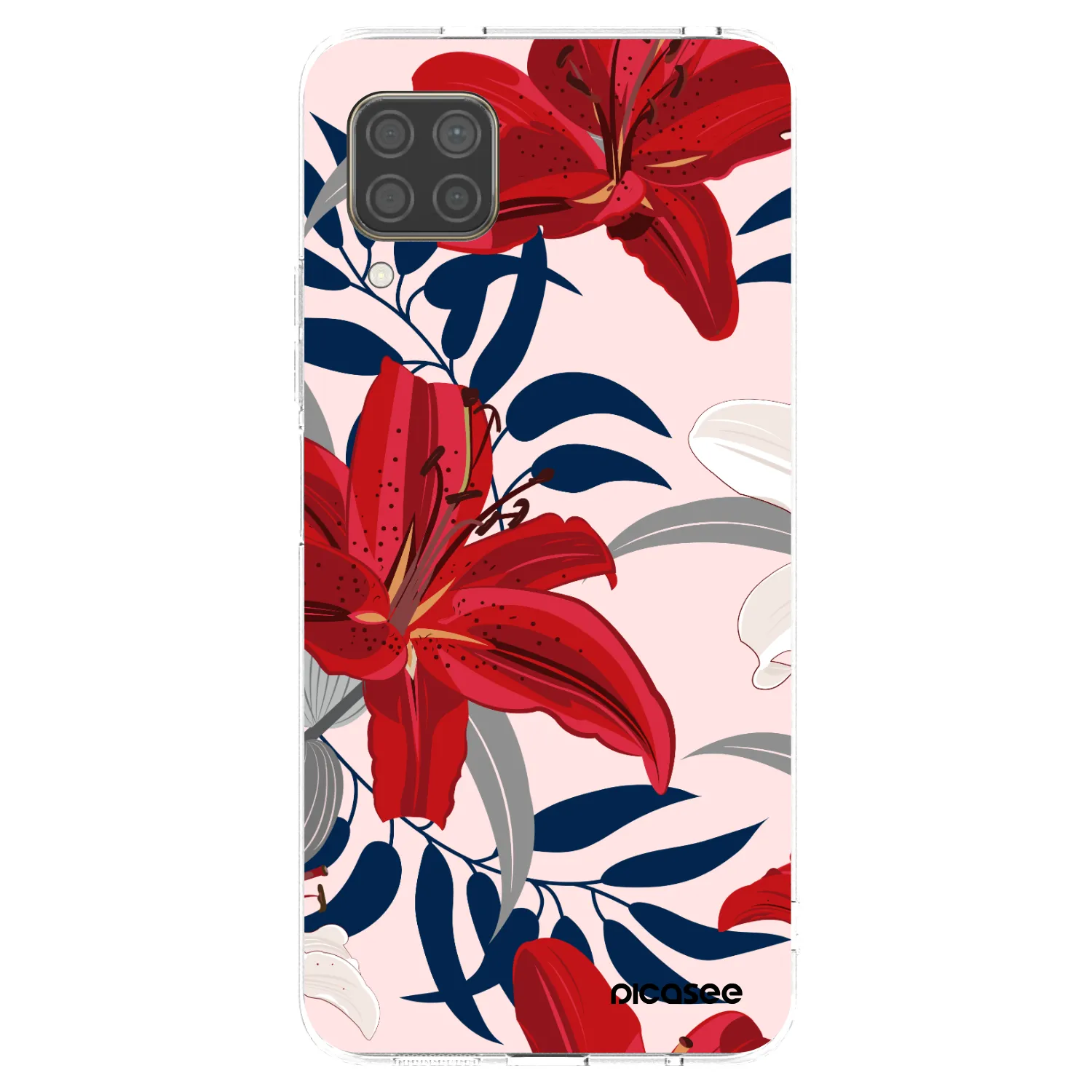Picasee silikonski prozorni ovitek za Huawei P40 Lite - Red Lily
