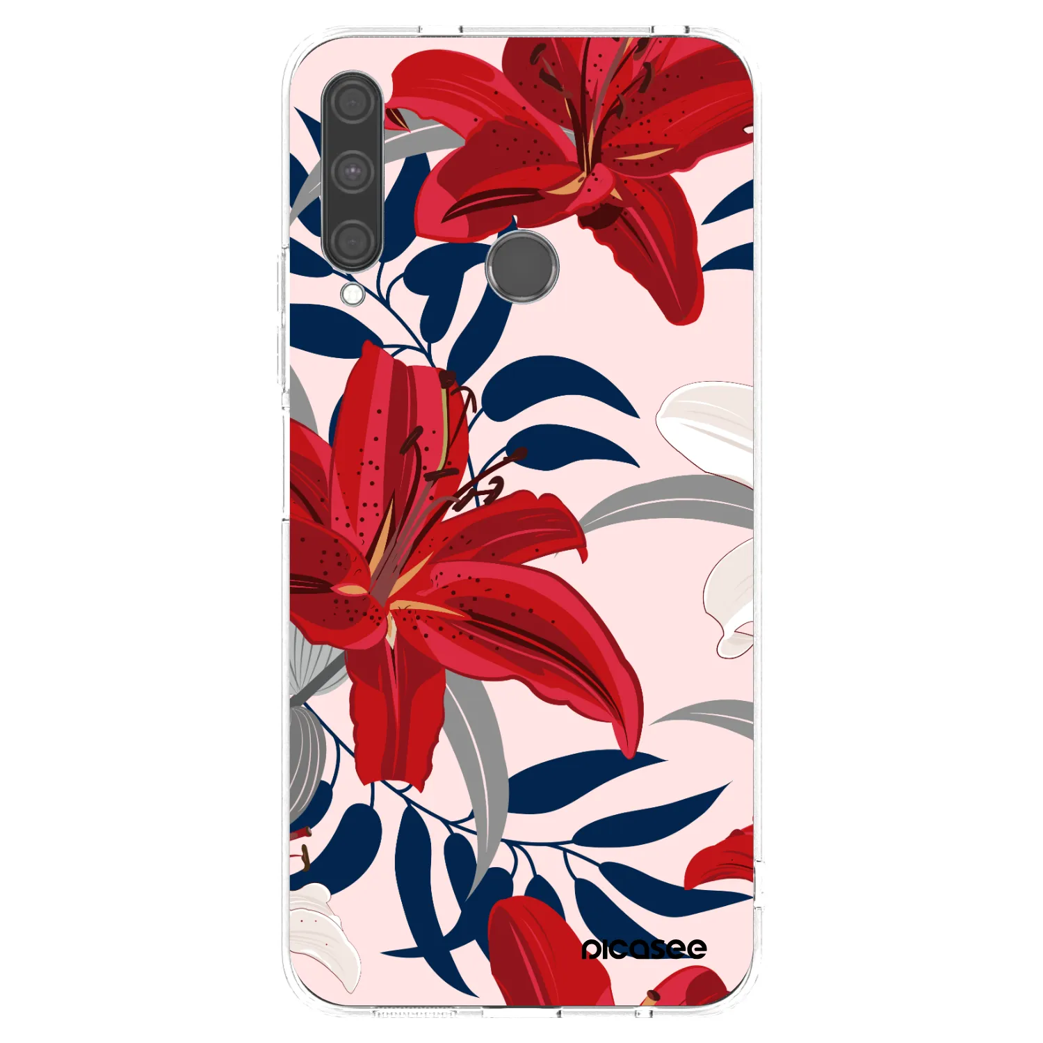 Picasee silikonski prozorni ovitek za Huawei P40 Lite E - Red Lily
