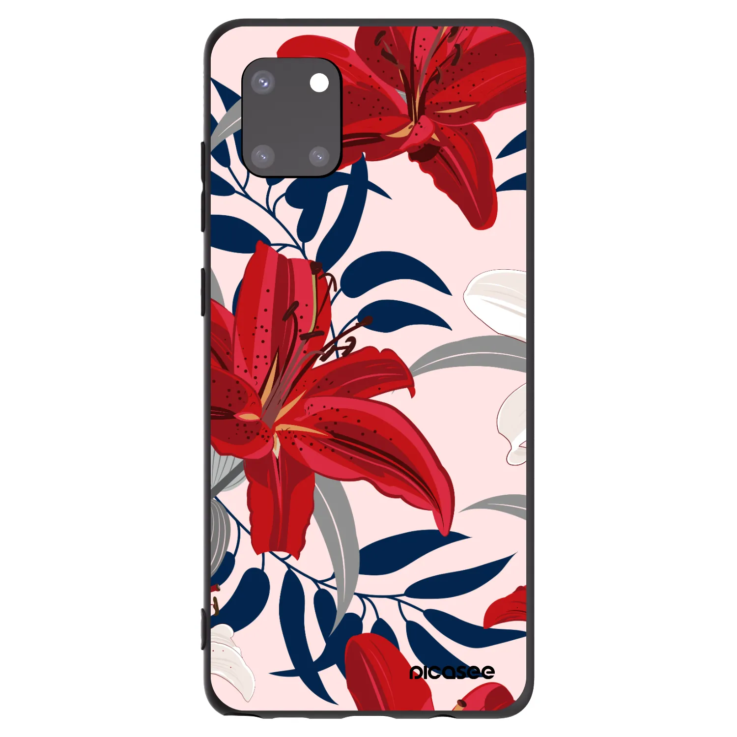Picasee silikonski črni ovitek za Samsung Galaxy Note 10 Lite N770F - Red Lily