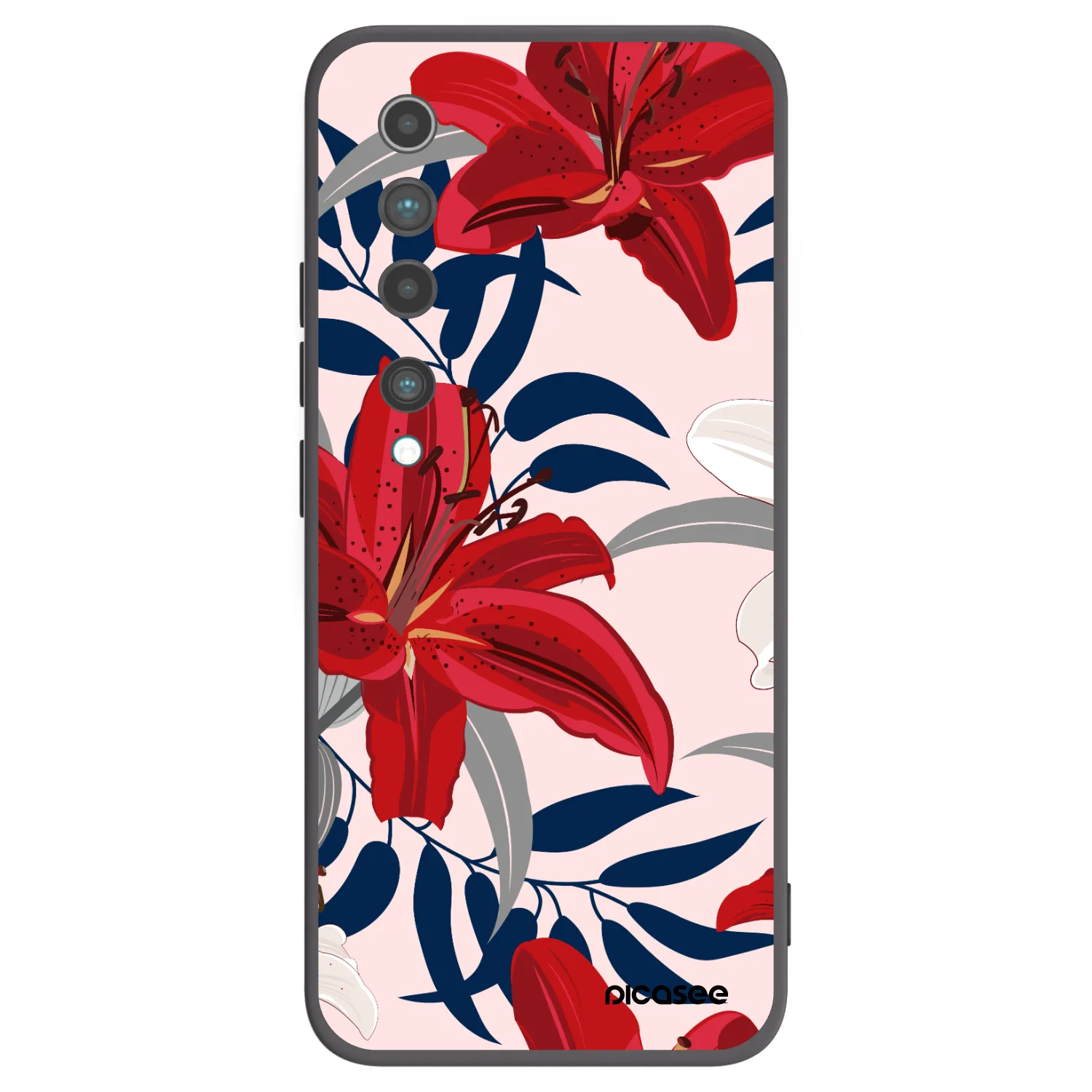 Picasee silikonski črni ovitek za Xiaomi Mi 10 - Red Lily