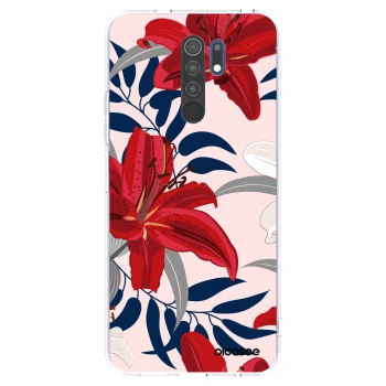Picasee silikonski prozorni ovitek za Xiaomi Redmi 9 - Red Lily