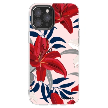 Picasee silikonski prozorni ovitek za Apple iPhone 12 Pro Max - Red Lily