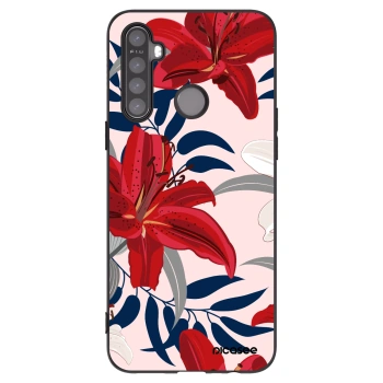 Picasee silikonski črni ovitek za Realme 6i - Red Lily
