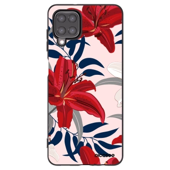 Picasee silikonski črni ovitek za Samsung Galaxy A12 A125F - Red Lily