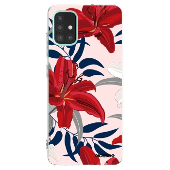 Picasee silikonski prozorni ovitek za Samsung Galaxy M31s - Red Lily