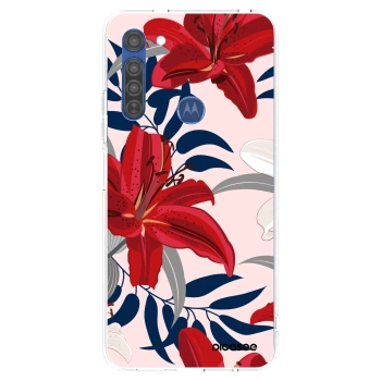 Ovitek za Motorola Moto G8 - Red Lily