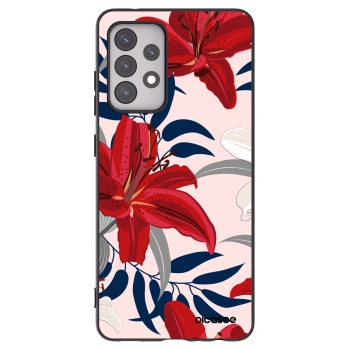 Picasee silikonski črni ovitek za Samsung Galaxy A52 5G A525F - Red Lily
