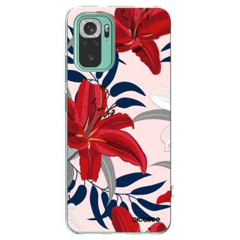 Picasee silikonski prozorni ovitek za Xiaomi Redmi Note 10 Pro - Red Lily