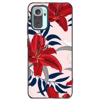 Picasee silikonski črni ovitek za Xiaomi Redmi Note 10 Pro - Red Lily